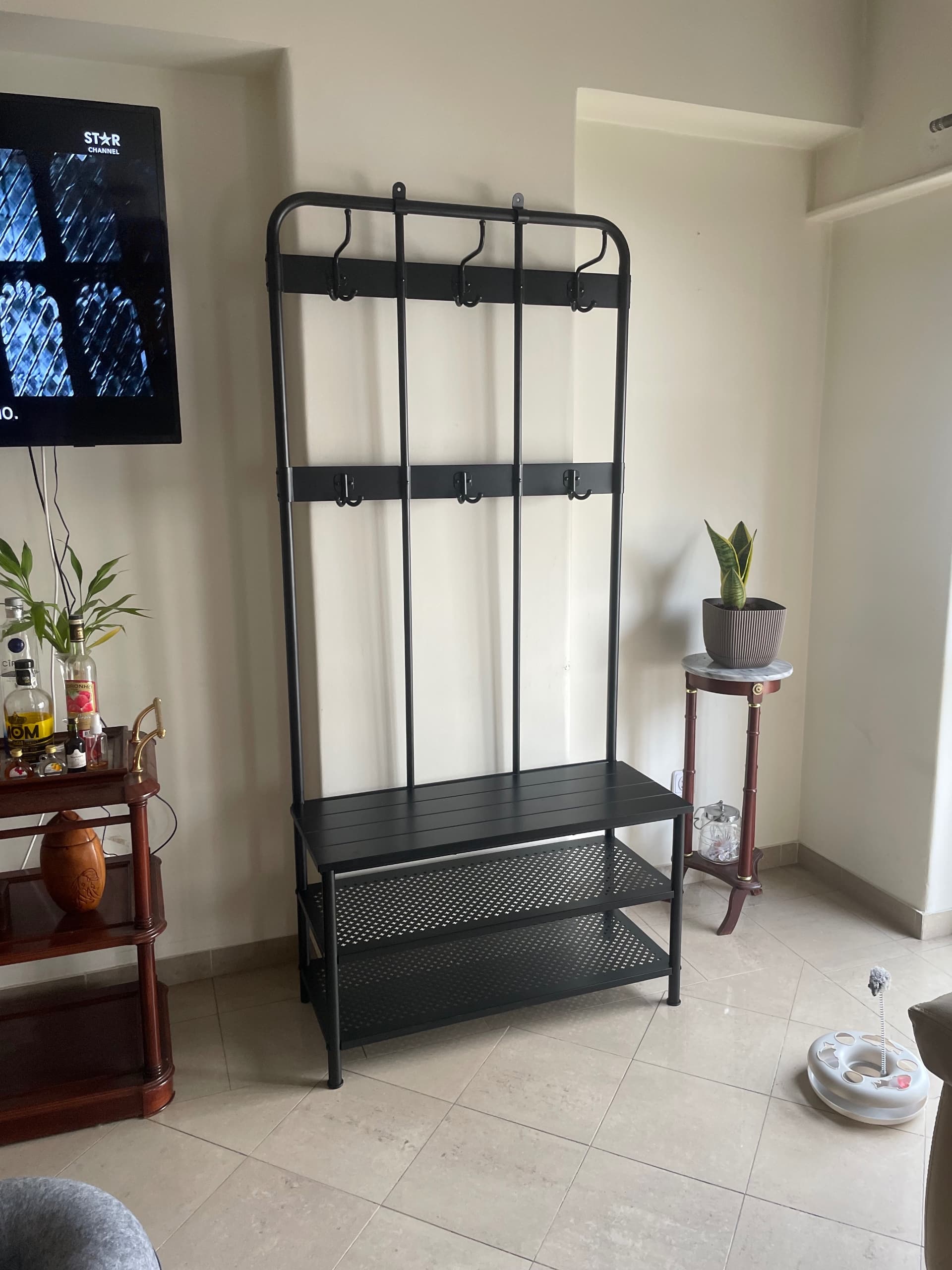 NIPÅSEN / BAGGMUCK hallway furniture, set of 2, black/grey