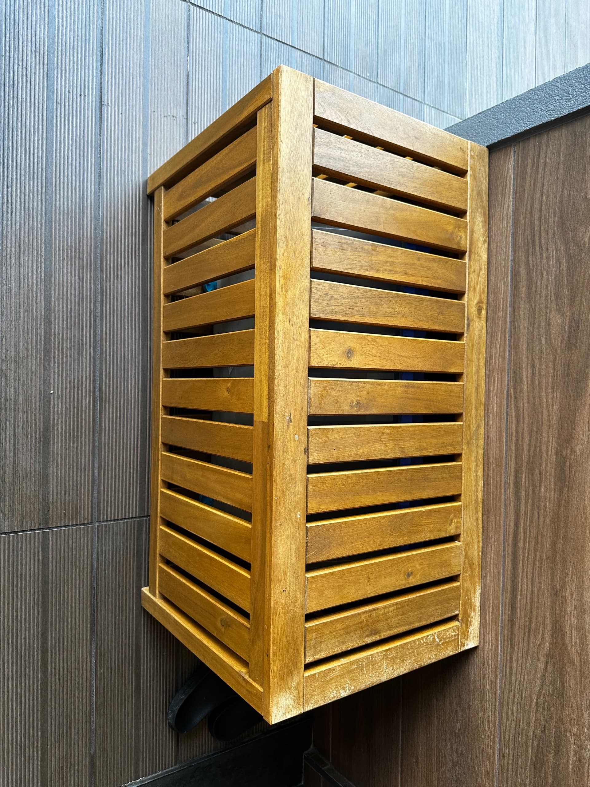 NÄMMARÖ storage box, light brown stained indoor/outdoor, 80x40x45 cm