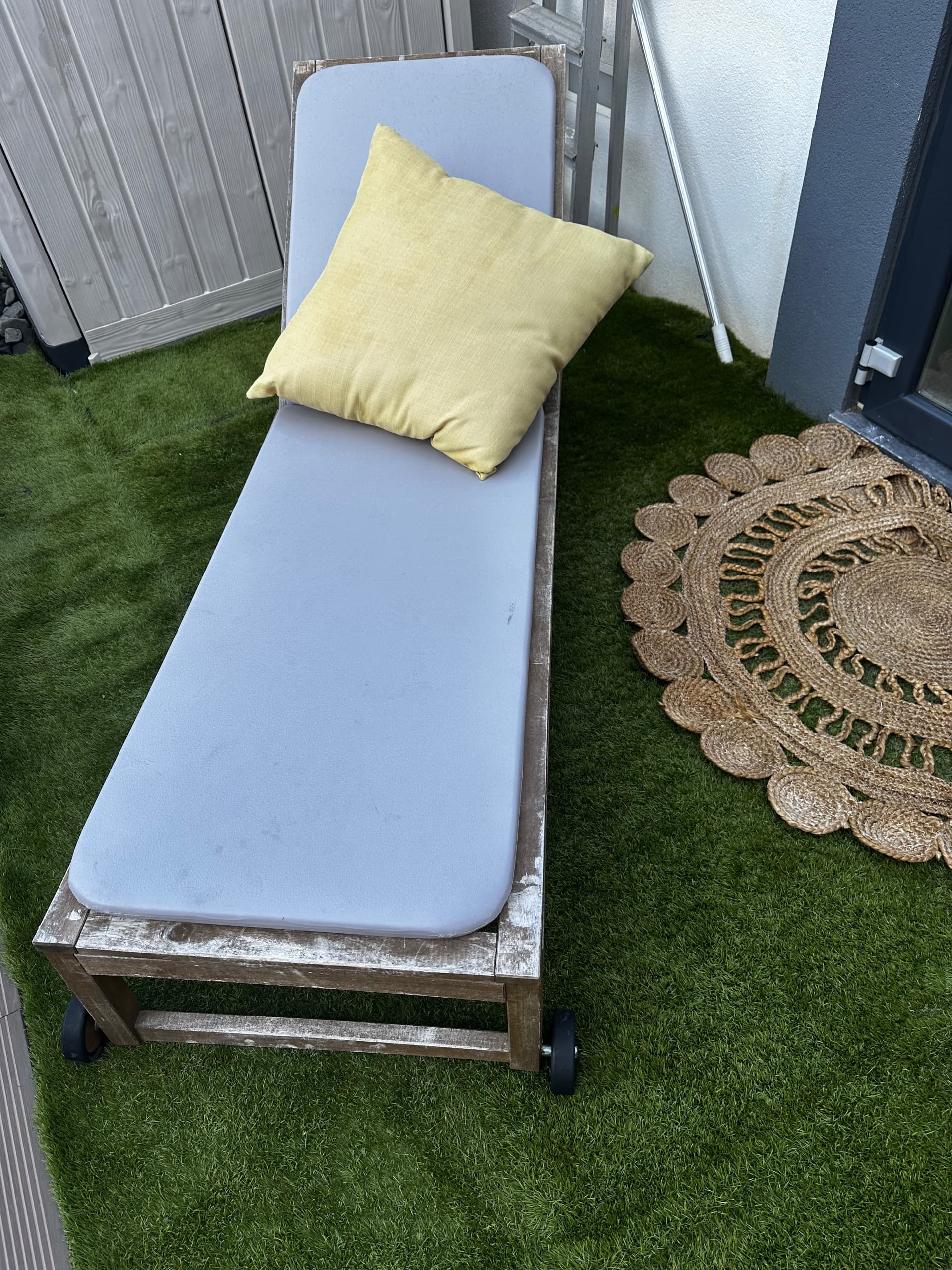 NÄMMARÖ sun lounger, outdoor light brown stained