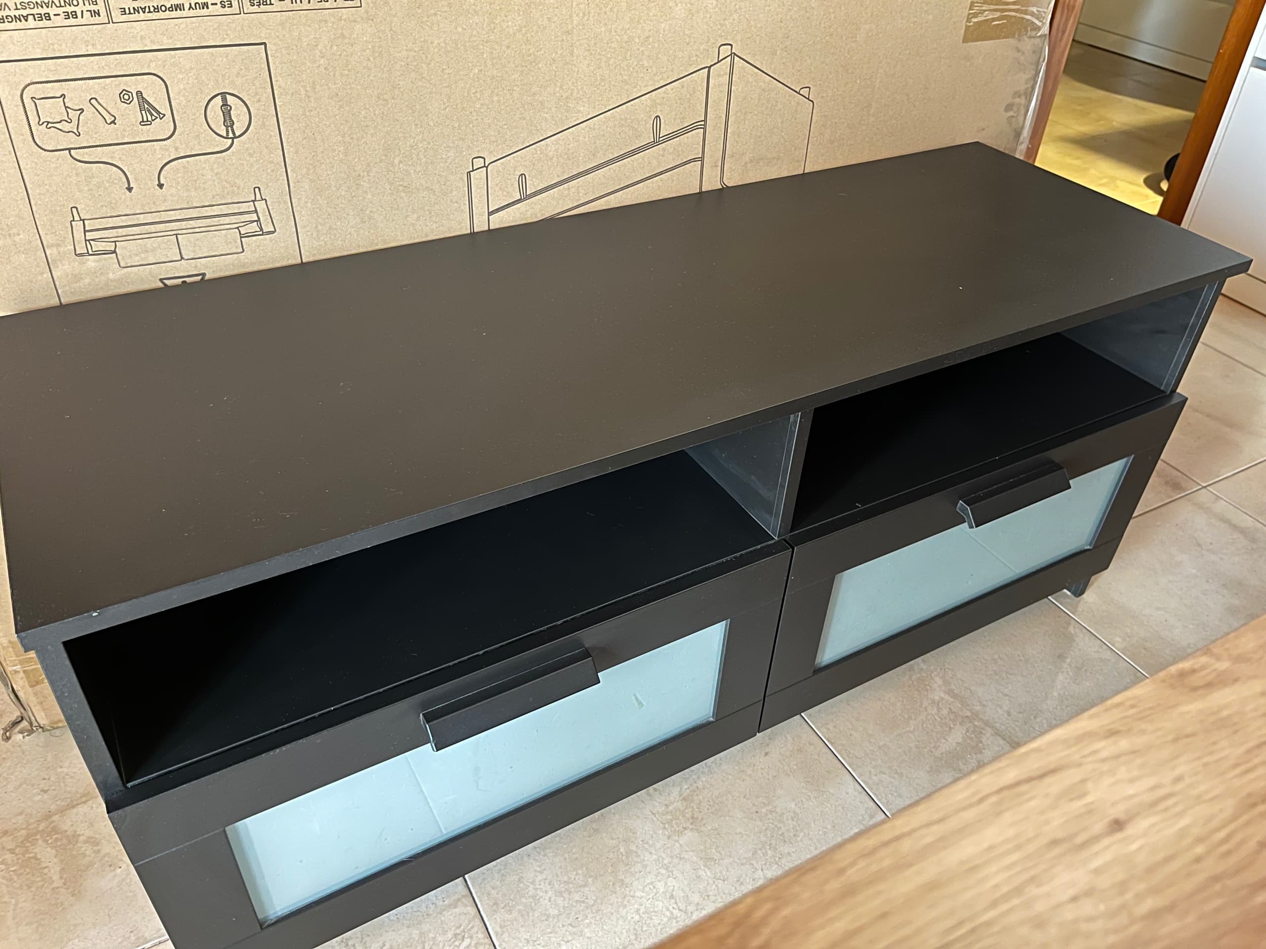 BRIMNES Móvel TV, preto, 120x41x53 cm