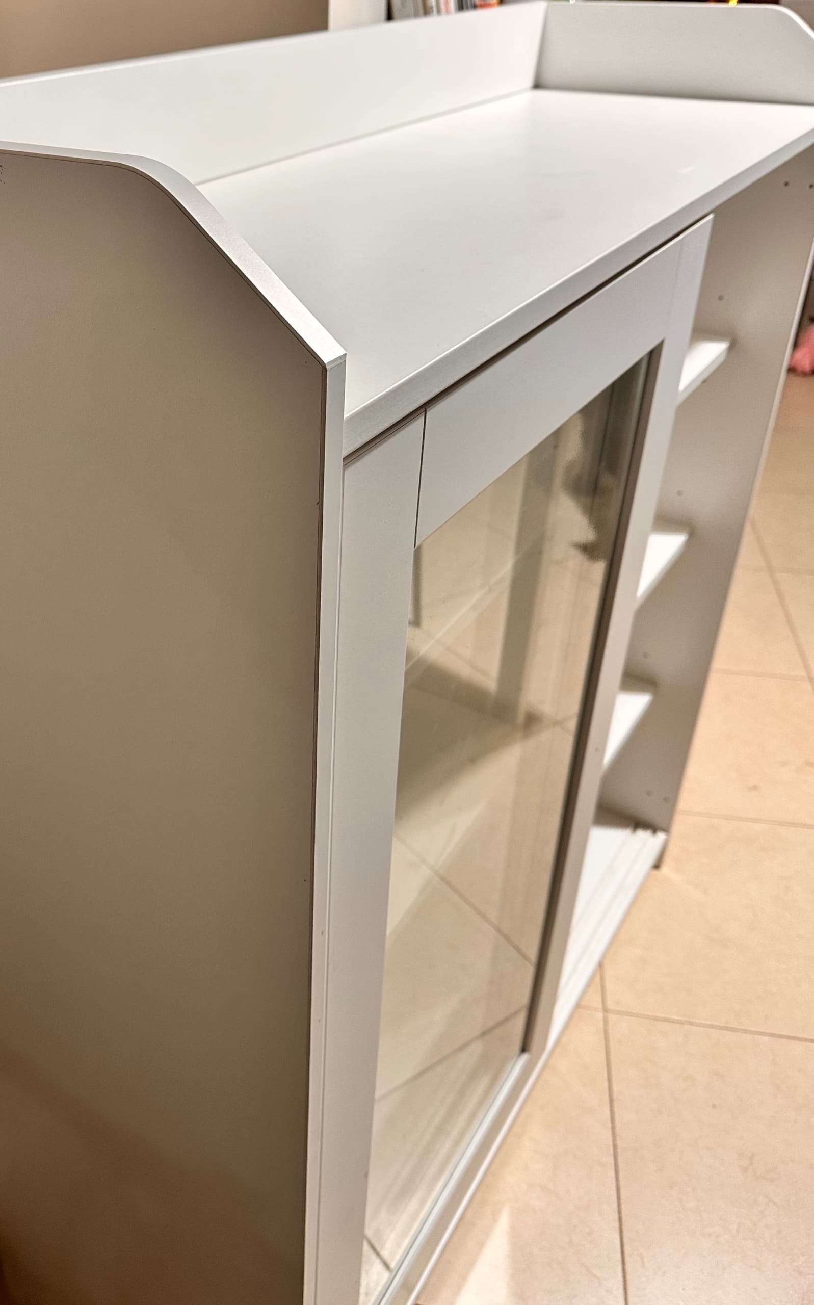 HAUGA vitrina, branco, 105x116 cm