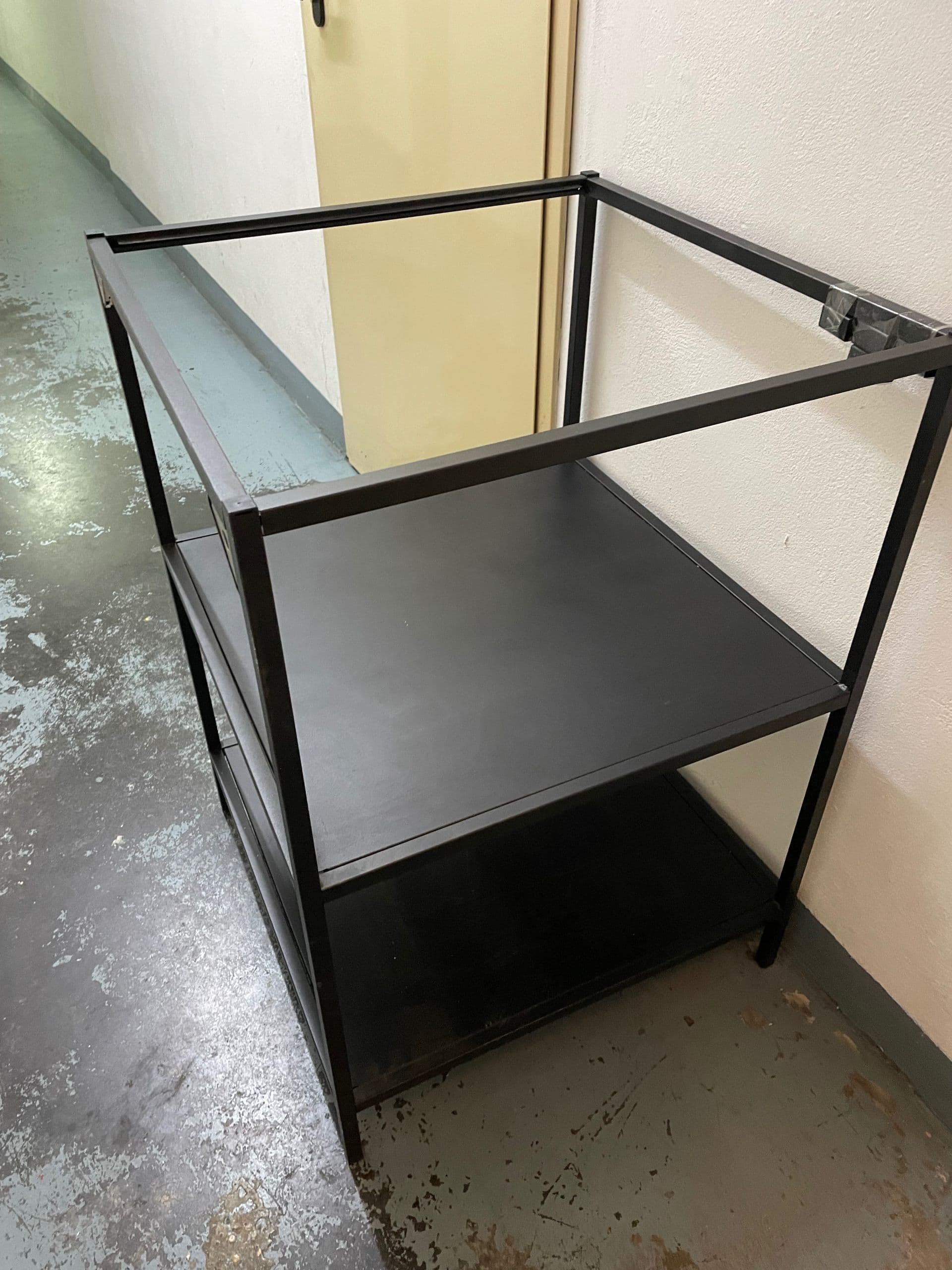 ENHET base fr w shelves, anthracite, 60x40x60 cm