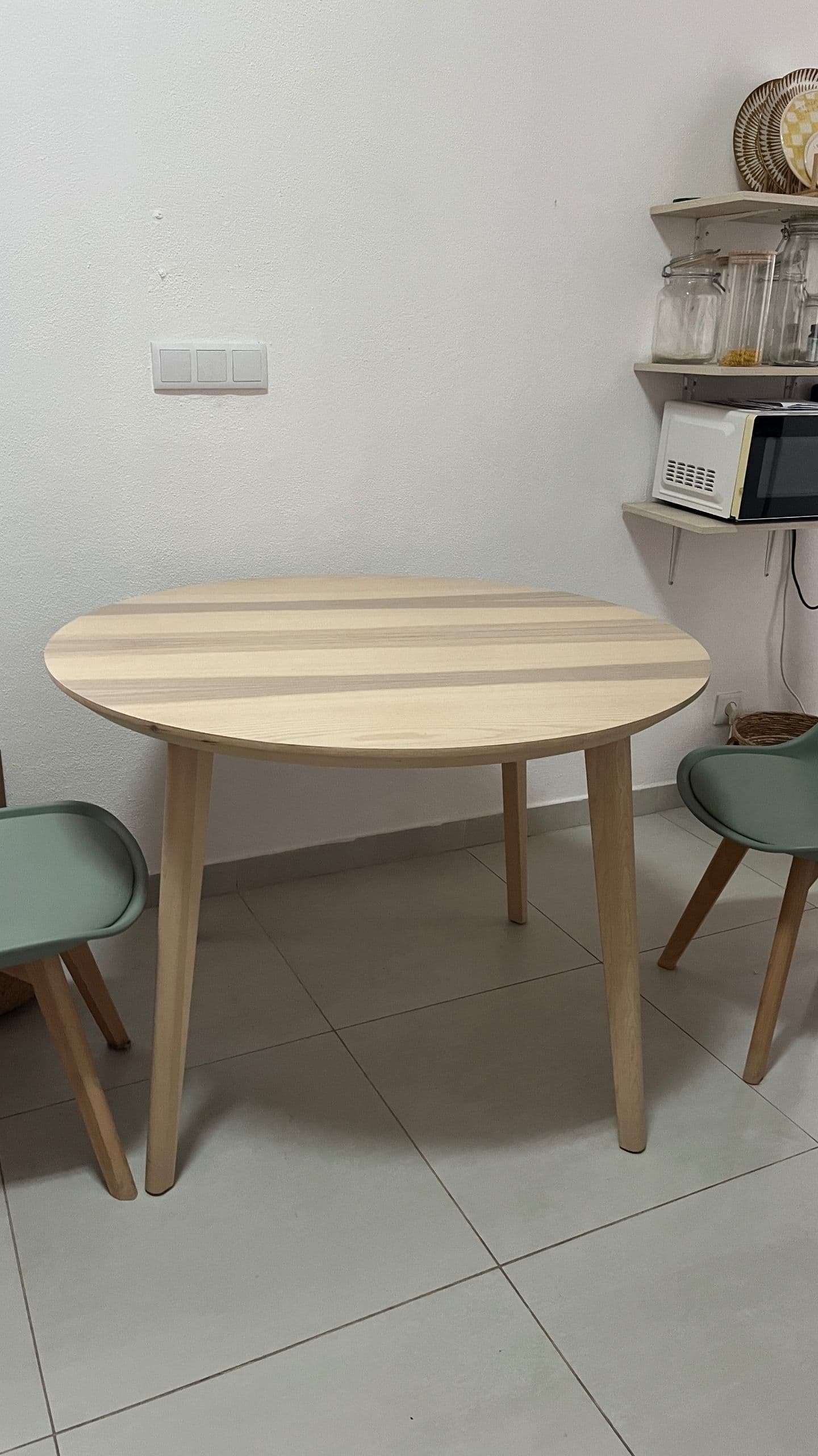 LISABO Table, ash veneer, 105 cm