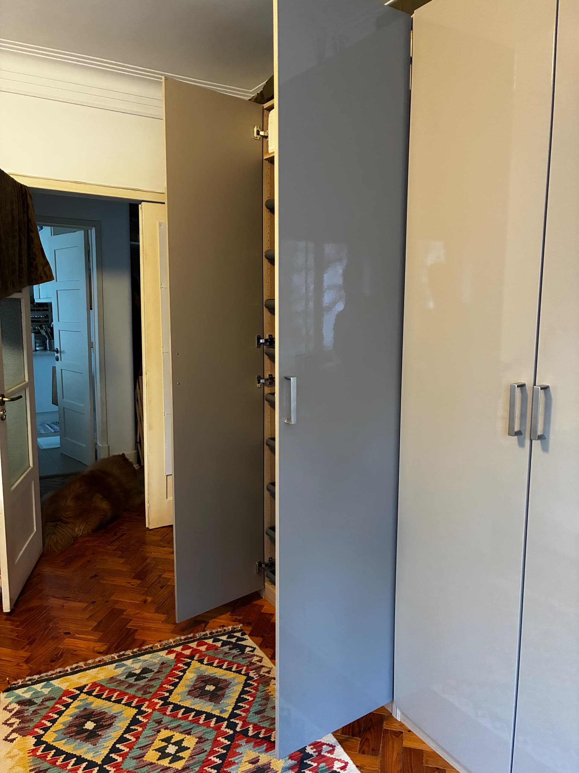 MISTUDDEN porta, cinz/c/padrão, 50x229 cm