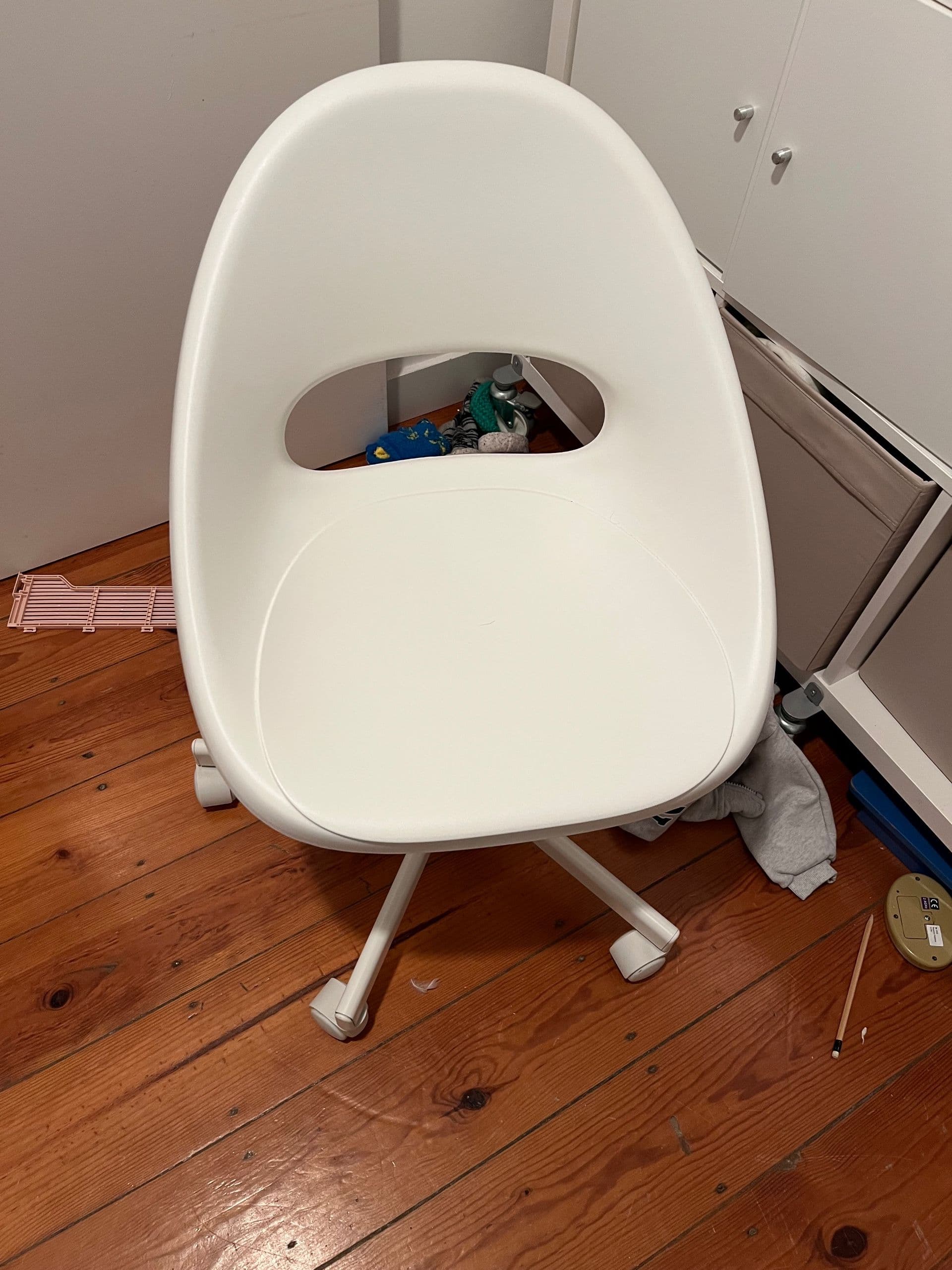 LOBERGET / MALSKÄR cadeira p/escritório, branco
