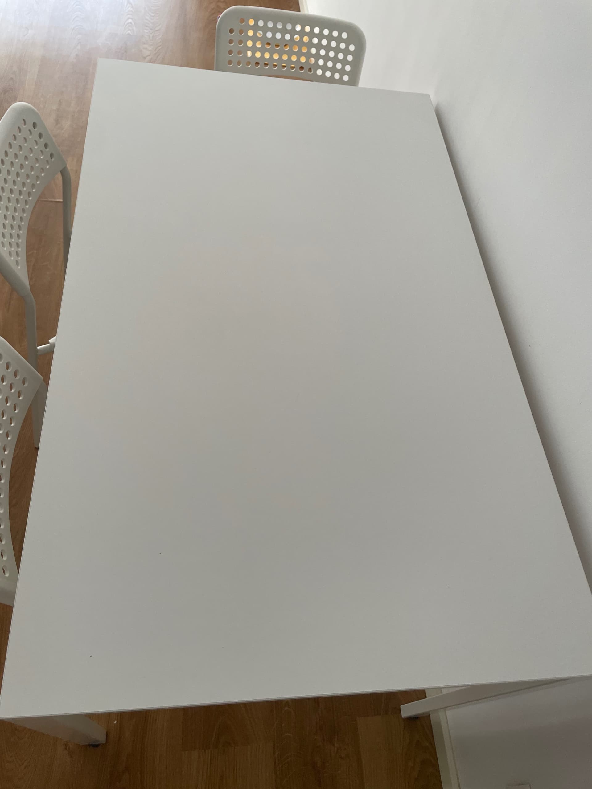 VIHALS / VIHALS table and 4 chairs, white white/white, 125x74 cm