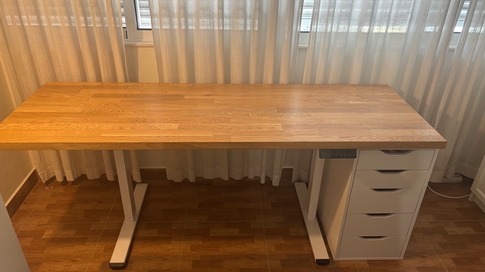 KARLBY Worktop, oak, veneer, 186x3.8 cm