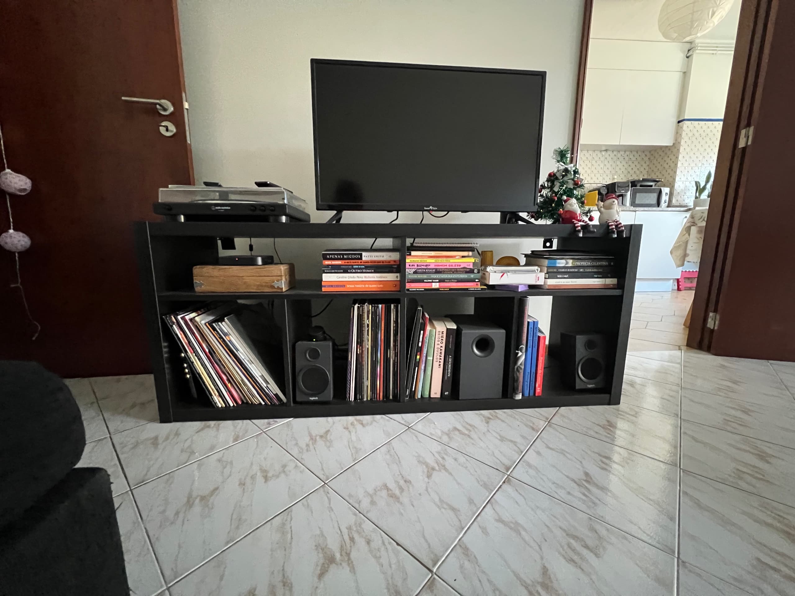 KALLAX TV bench, white, 147x60 cm