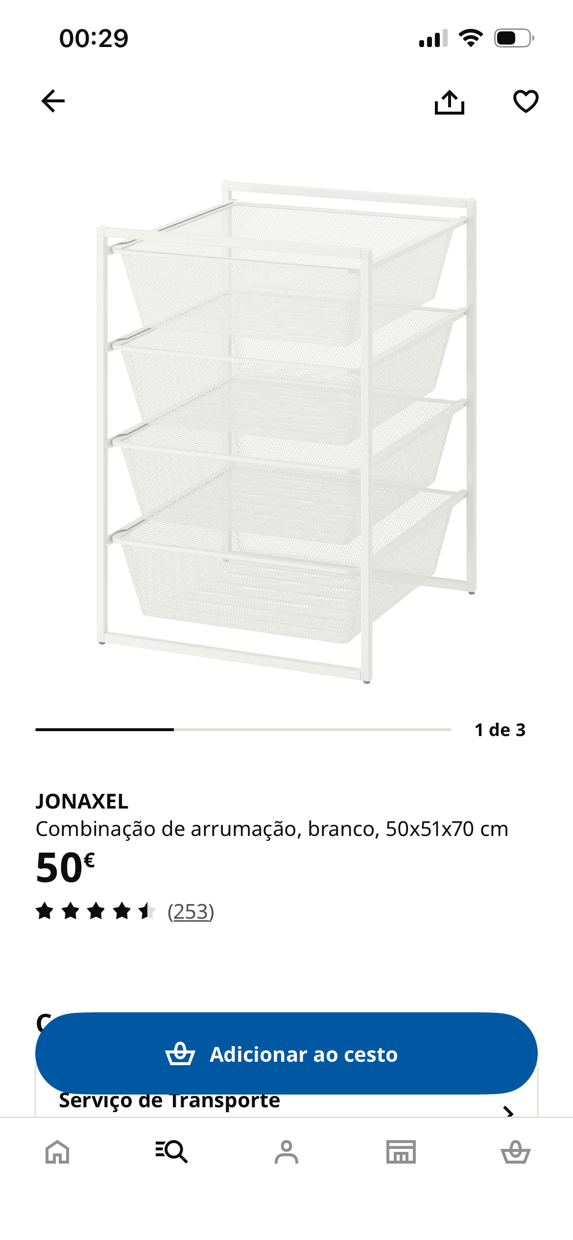 JONAXEL storage combination, white, 50x51x70 cm