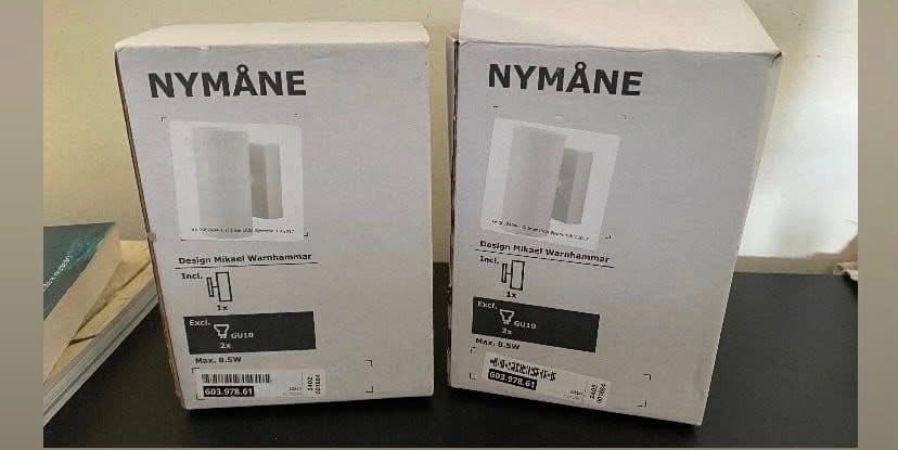 NYMÅNE wall up/downlighter, wired-in, white