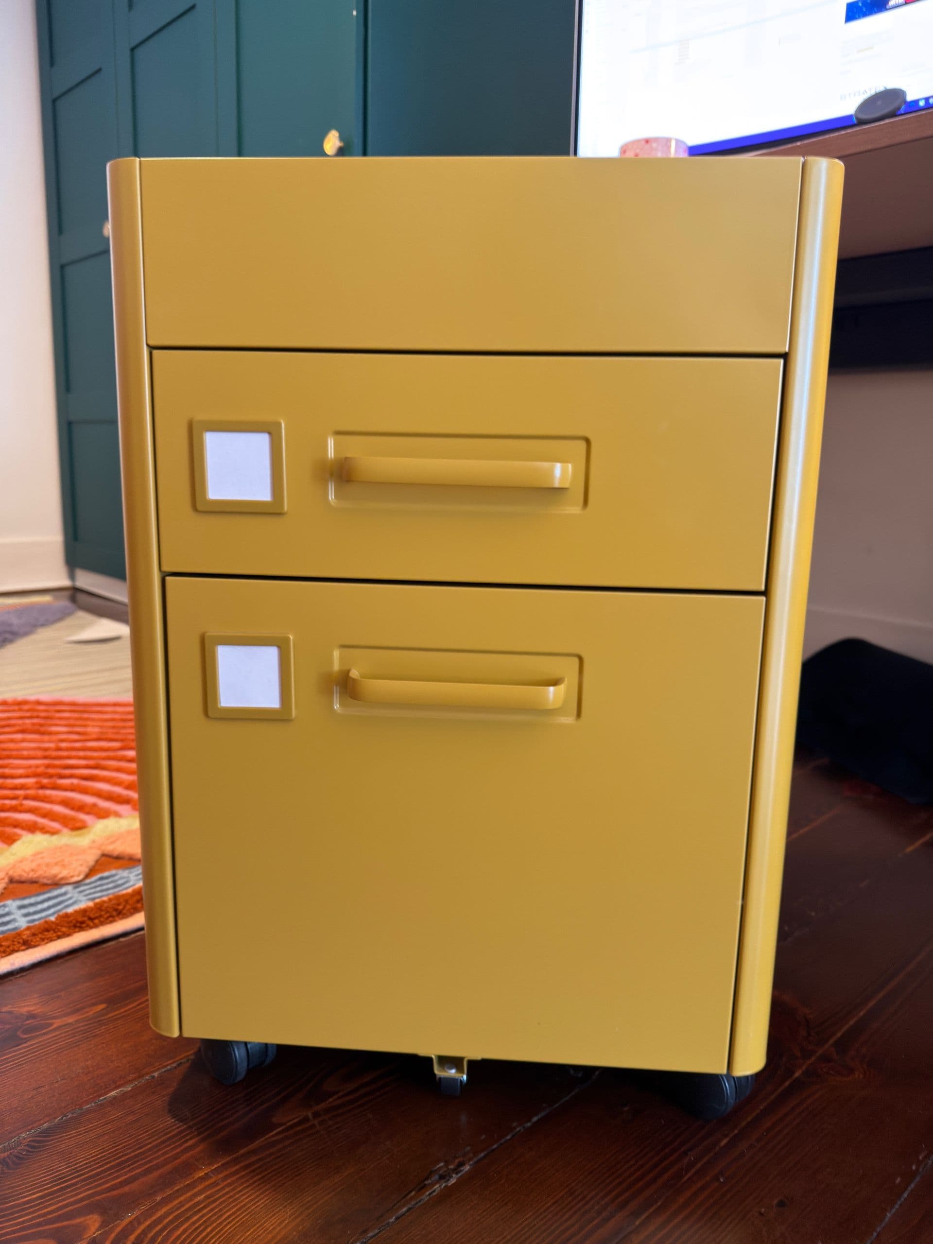 IDÅSEN Drawer unit on castors, golden-brown, 42x61 cm