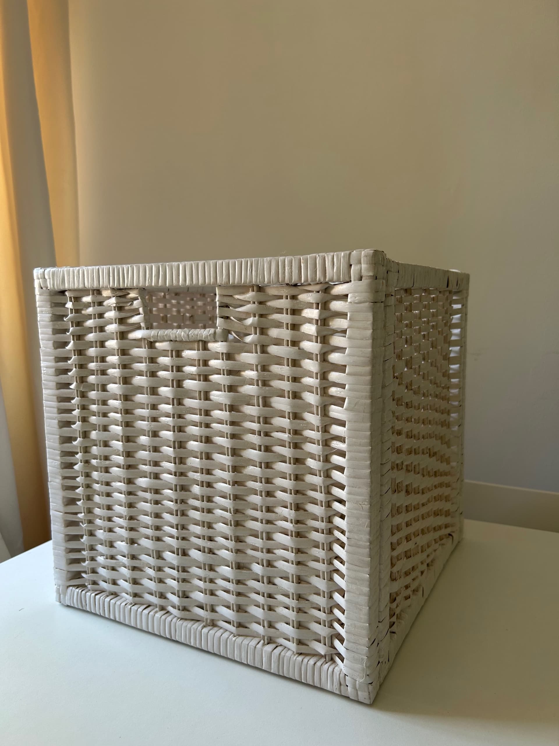 BRANÄS Basket, white, 32x34x32 cm