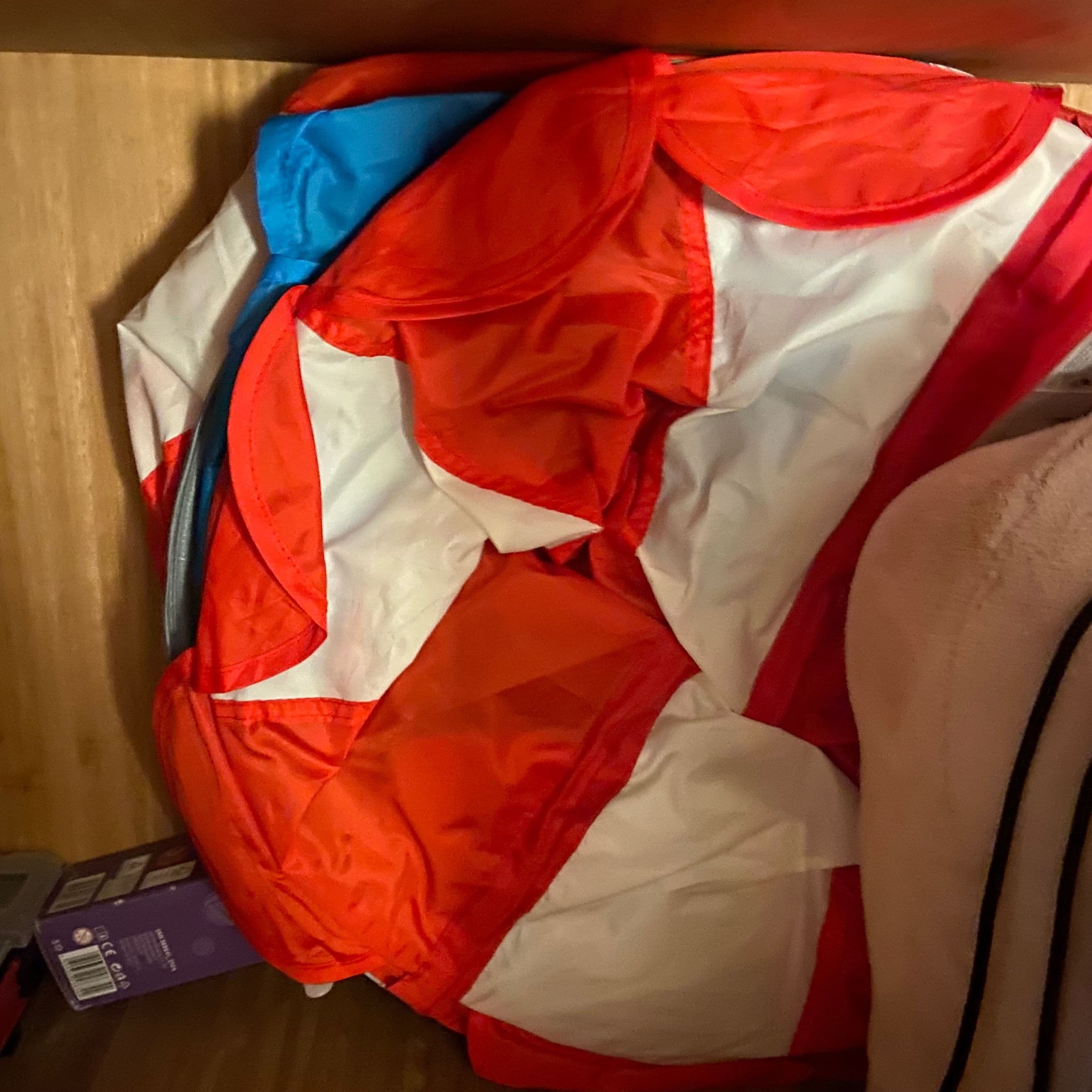 CIRKUSTÄLT children's tent, red blue/white