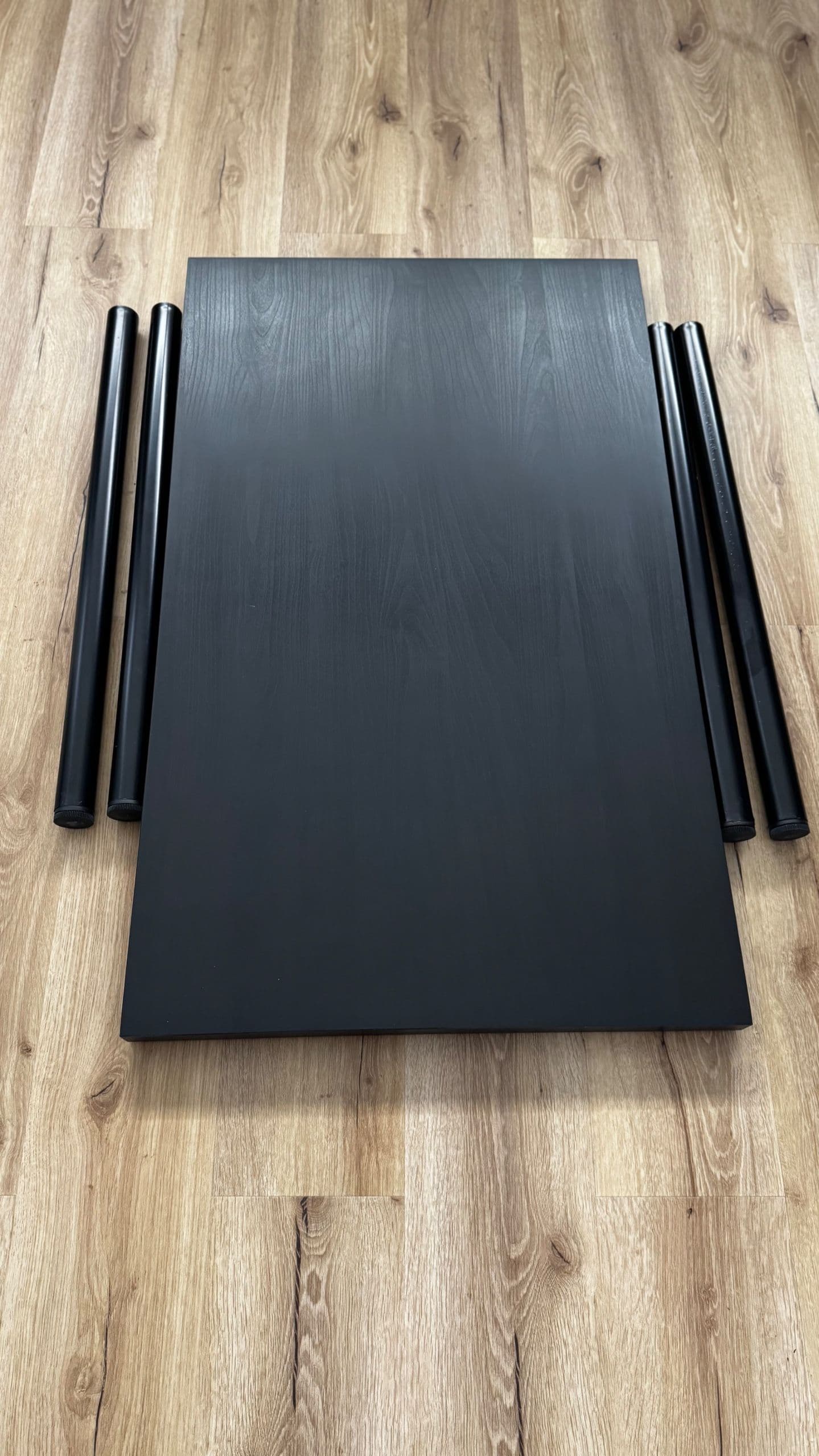 LINNMON / ADILS mesa, branco/preto, 100x60 cm