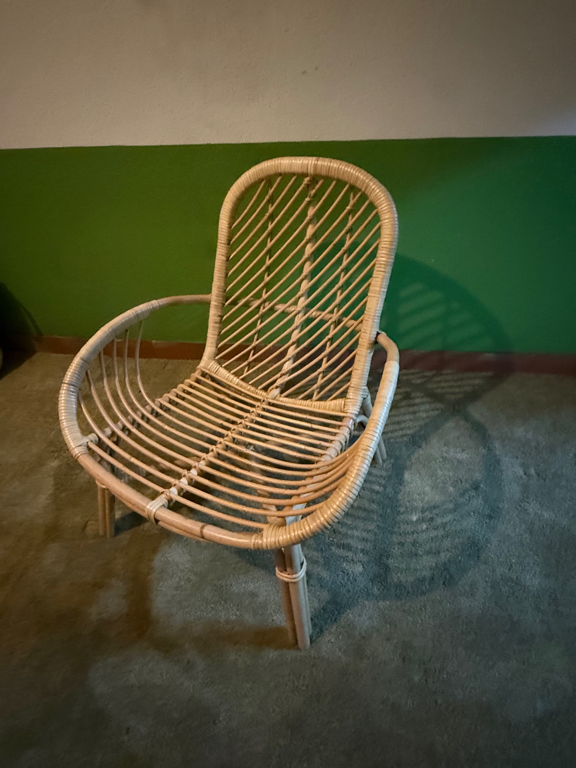 POLTRONA armchair, rattan/Djupvik white