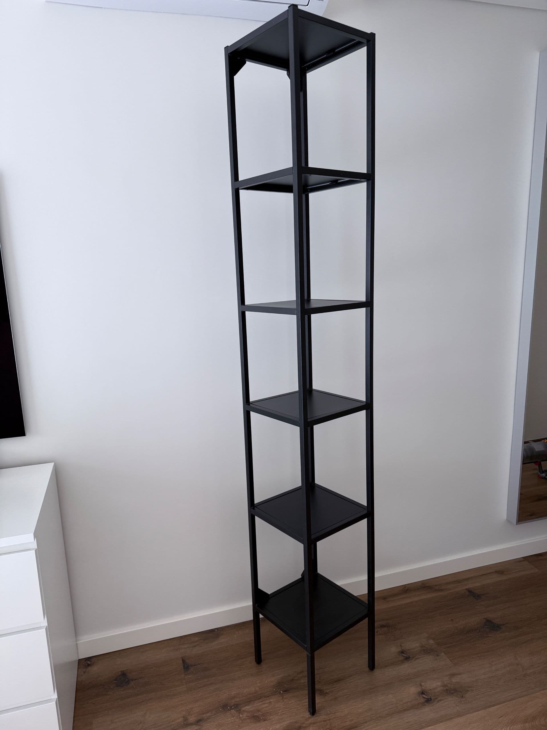 ENHET high fr w shelves, anthracite, 30x30x180 cm