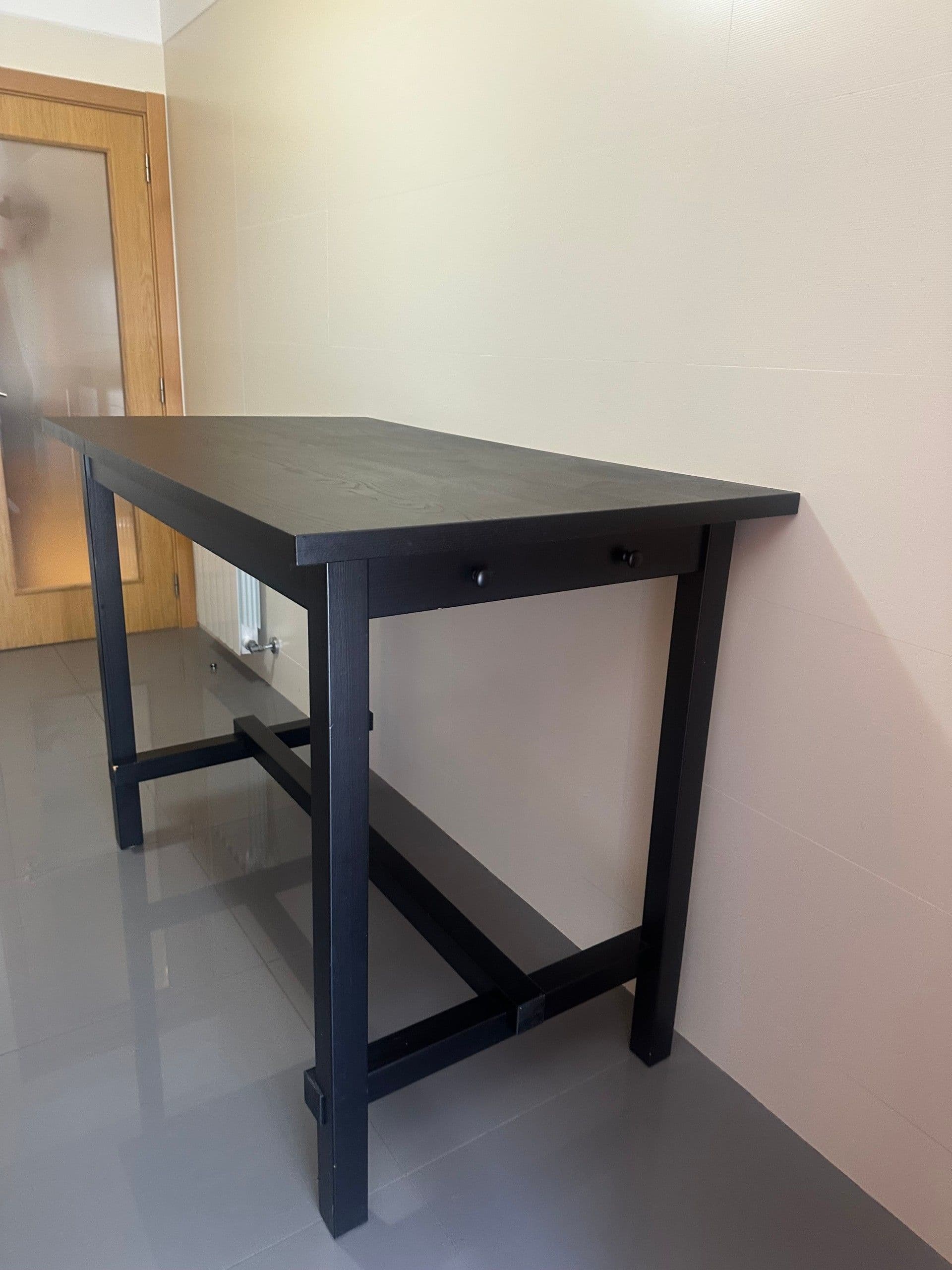NORDVIKEN Bar table, white, 140x80 cm