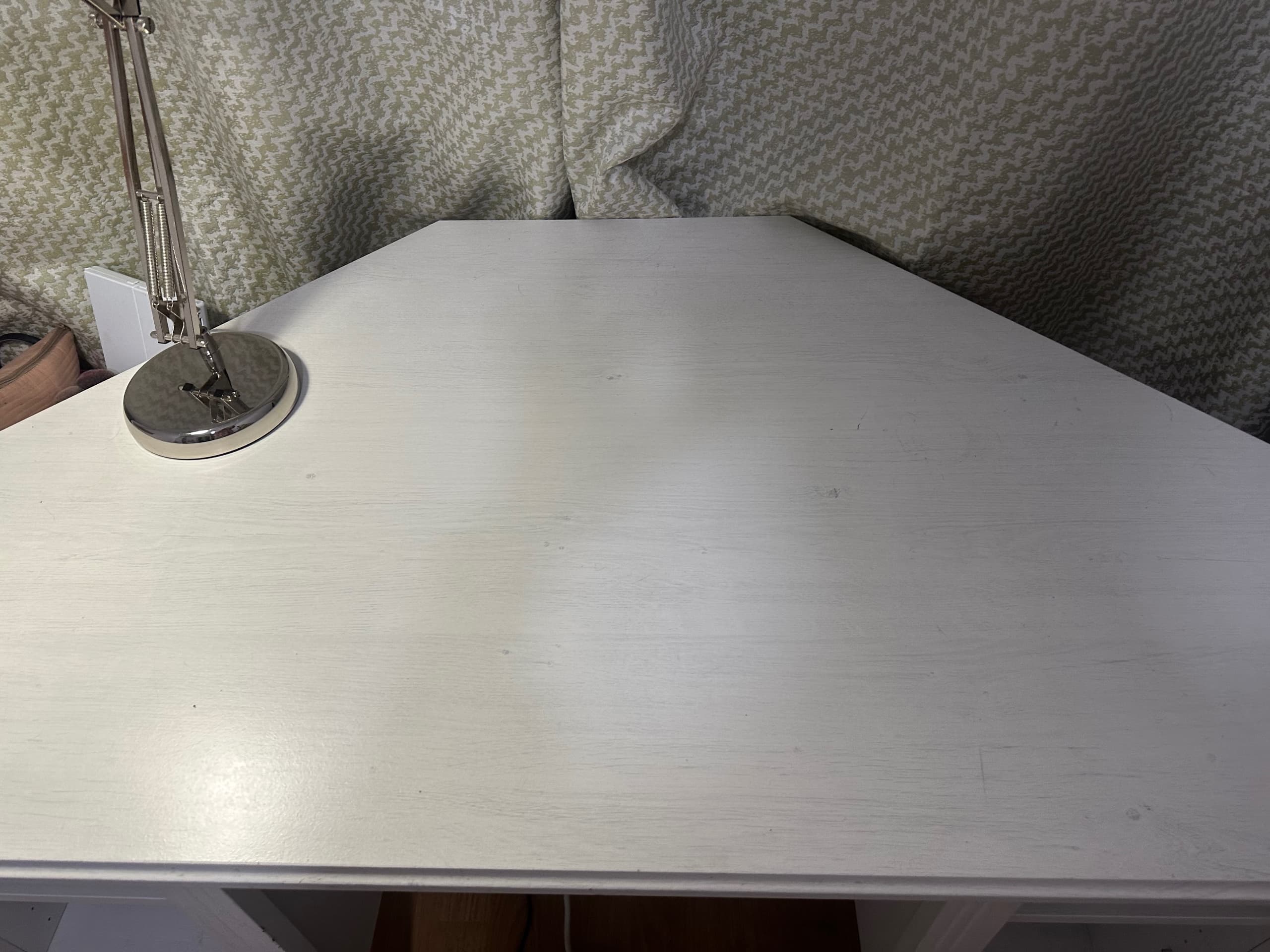 KALLAX secretária, velatura branca/efeito carvalho, 111x39 cm
