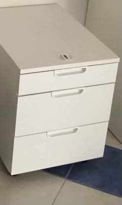 GALANT Drawer unit on castors, white, 45x55 cm