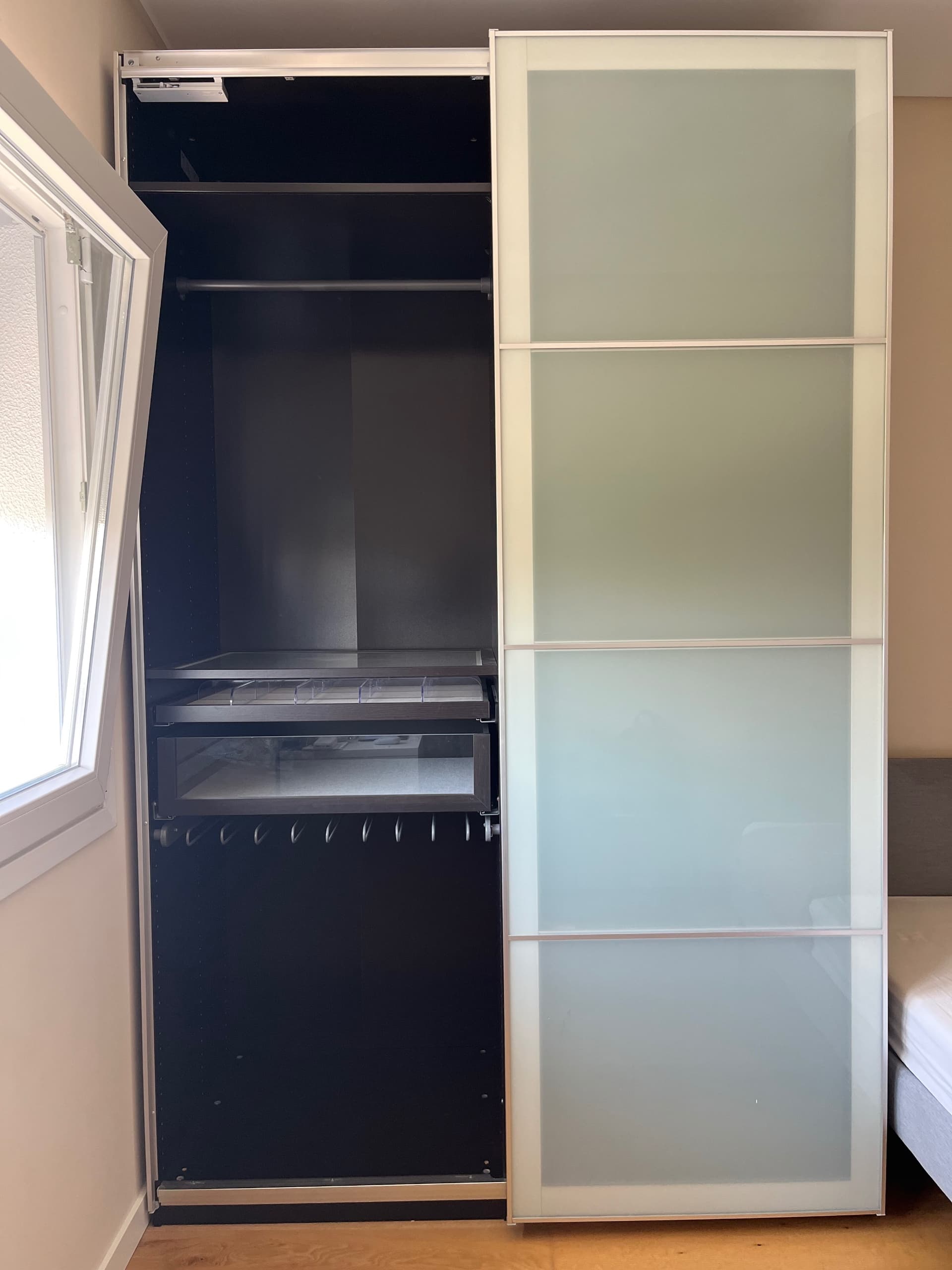 PAX COMPLETO wardrobe, white, 175x58x236 cm