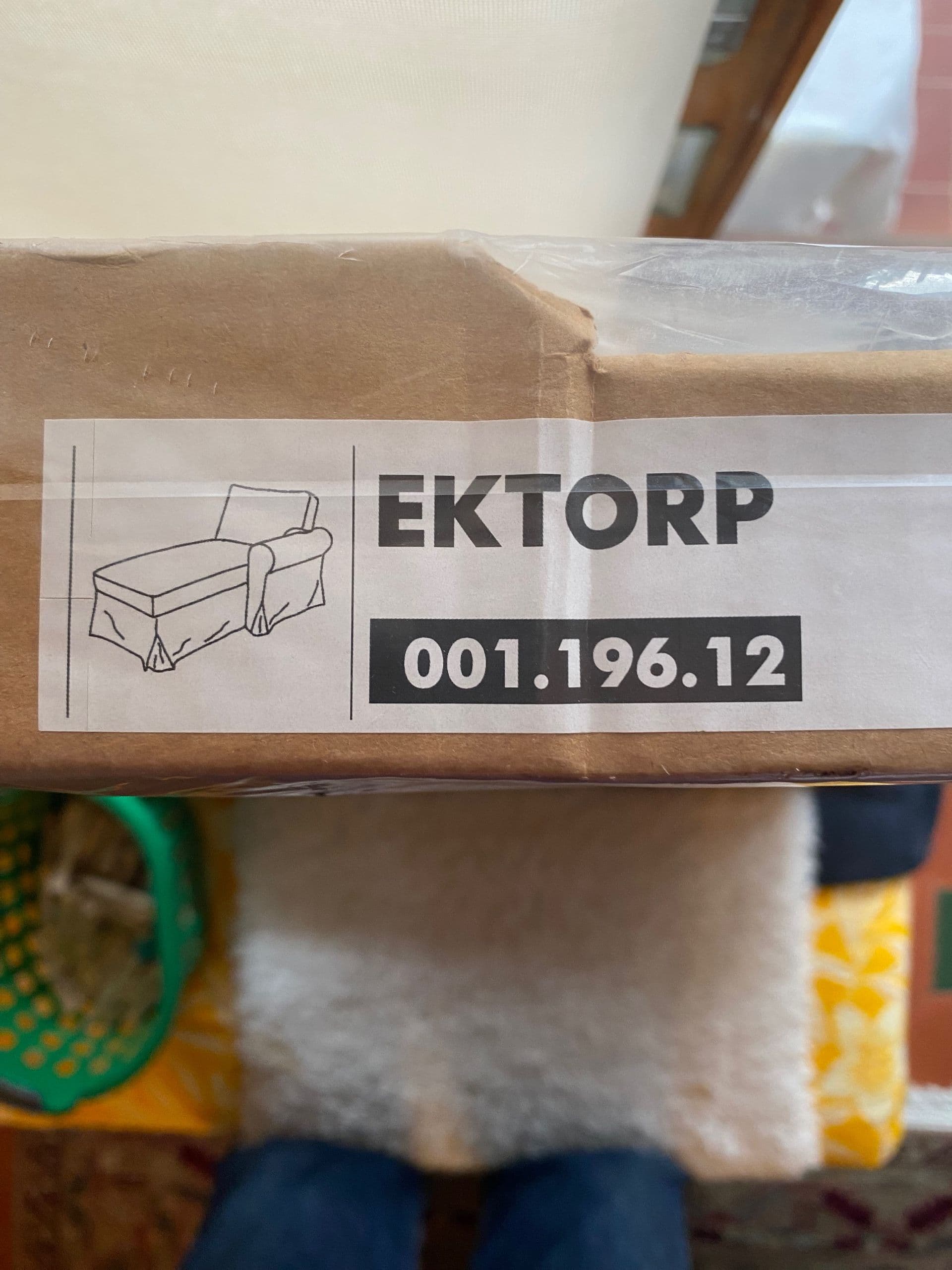 EKTORP capa p/sofá 3 lugares, c/chaise longue/Tallmyra brc/pret