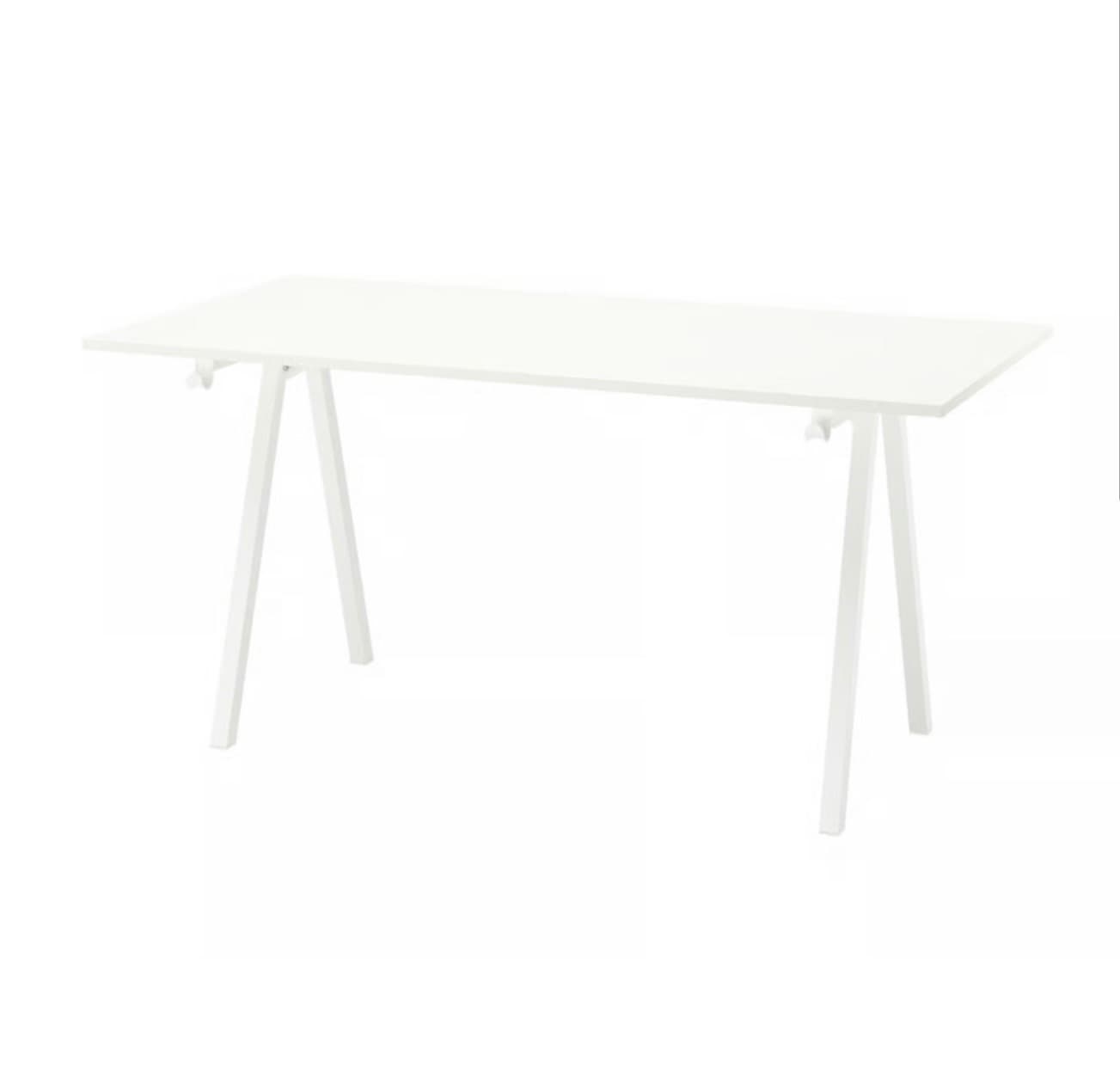 TROTTEN desk, white, 160x80 cm