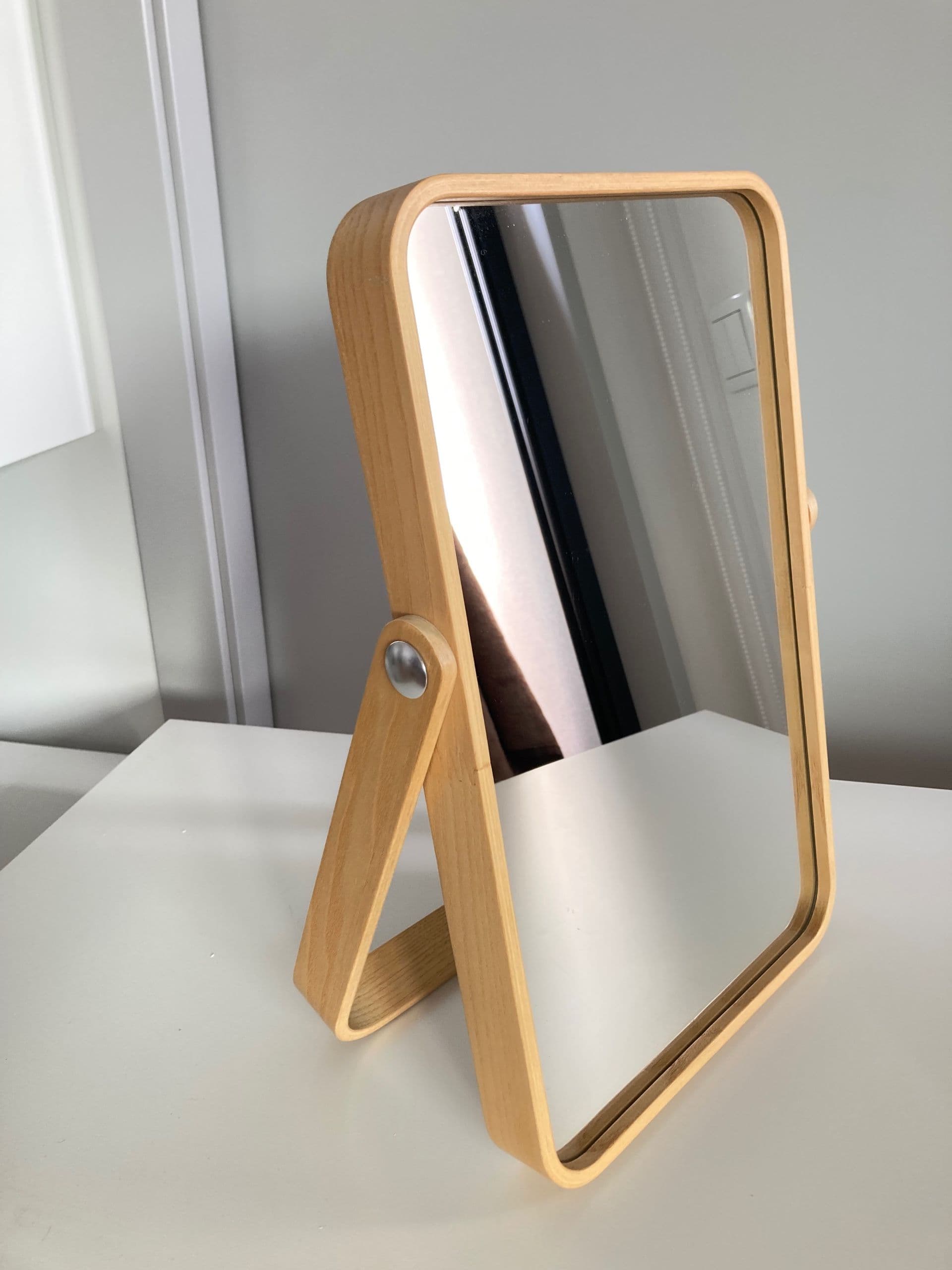 IKORNNES Table mirror, ash, 27x40 cm