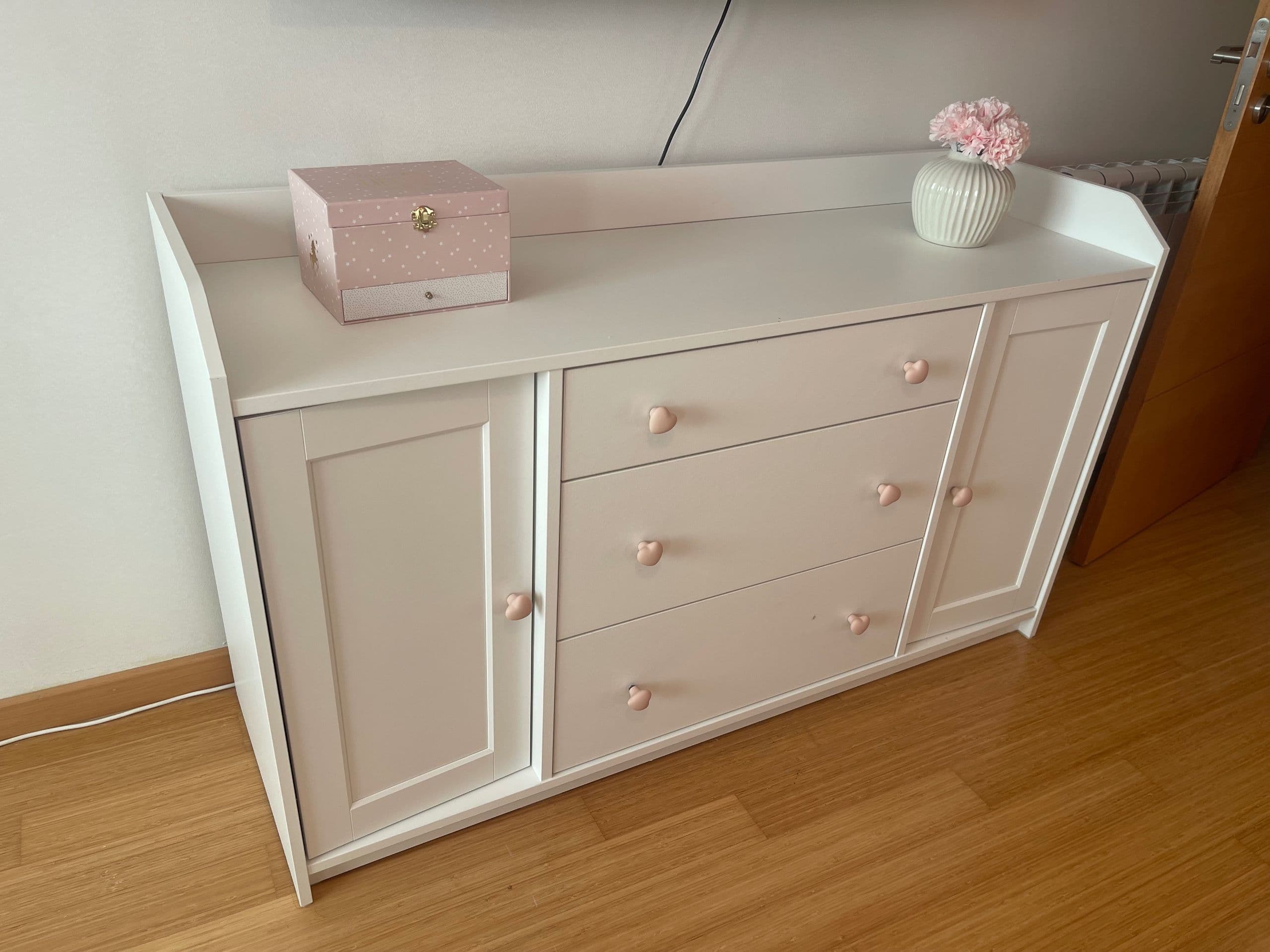 HAUGA sideboard, grey, 140x84 cm