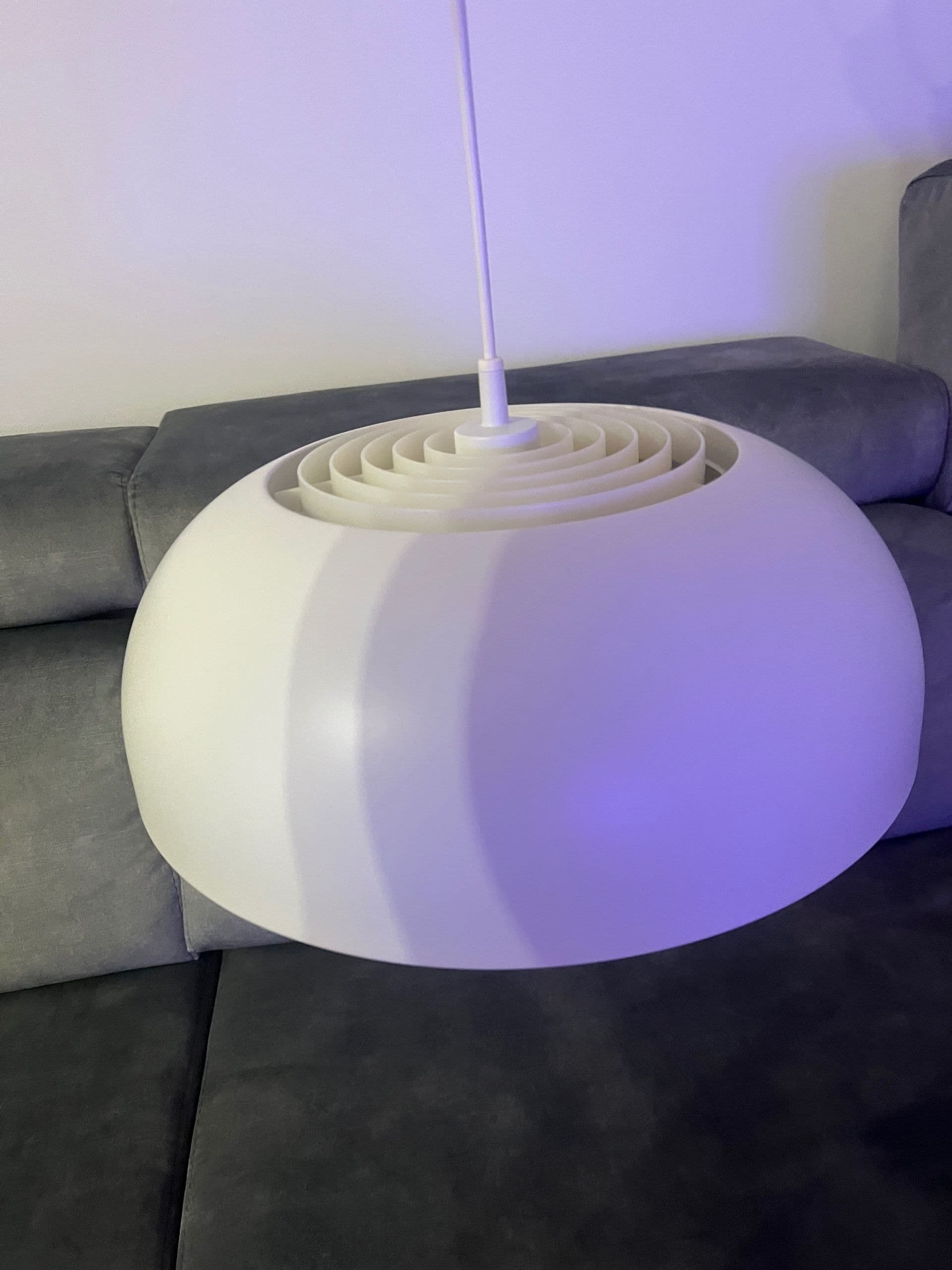 RANARP Candeeiro suspenso, branco-bege, 38 cm