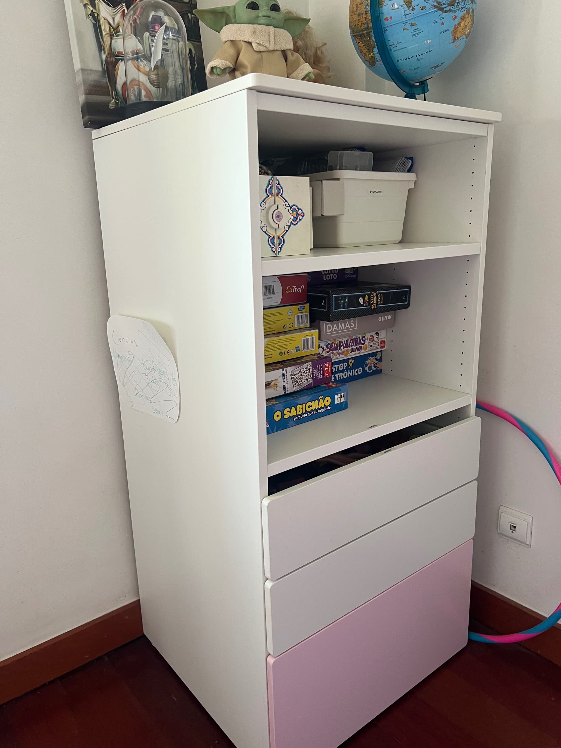 SMÅSTAD / PLATSA roupeiro, branco branco/c/4 gavetas, 60x57x181 cm