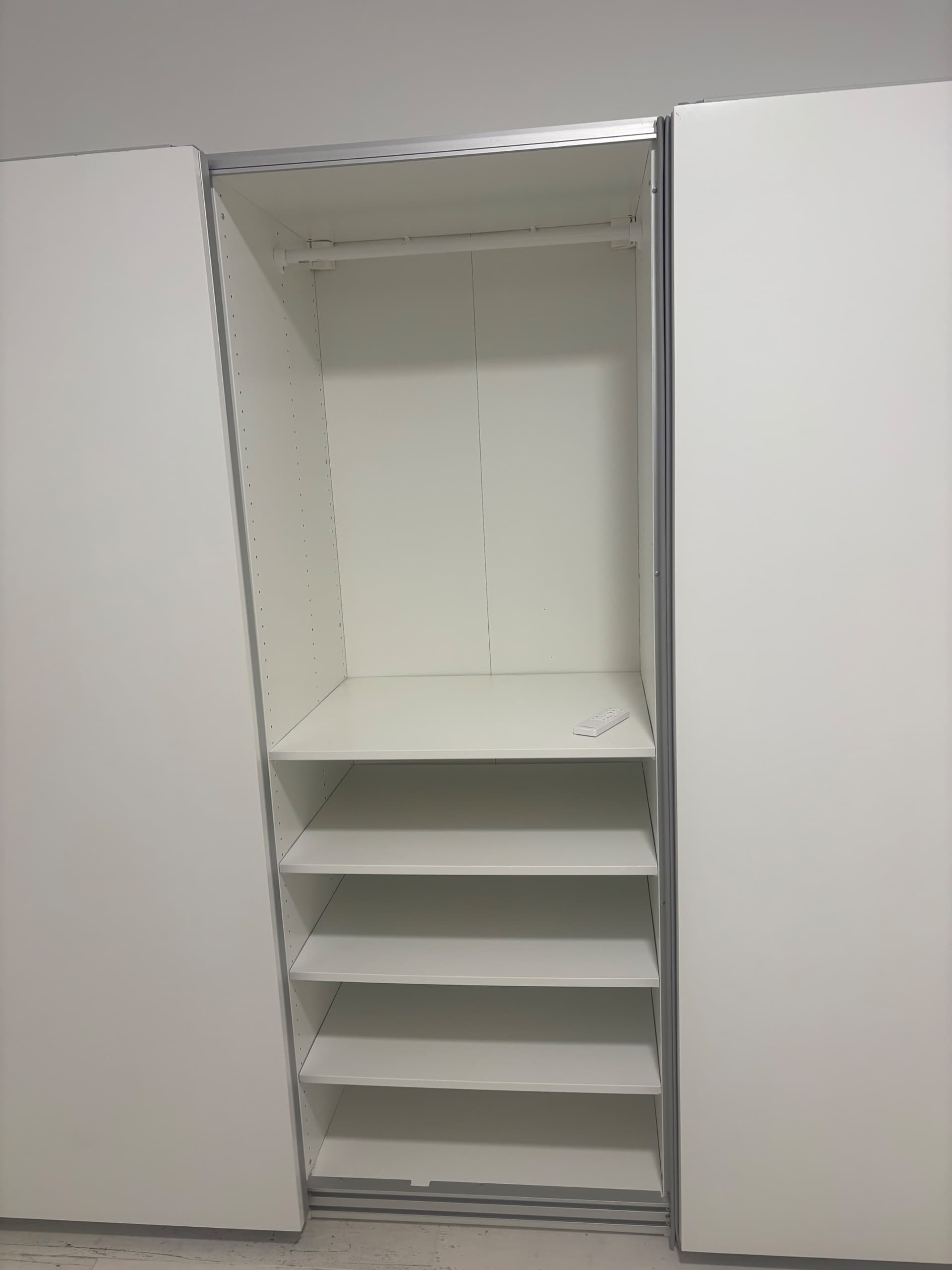 PAX 2 estruturas roupeiro, branco, 200x58x236 cm