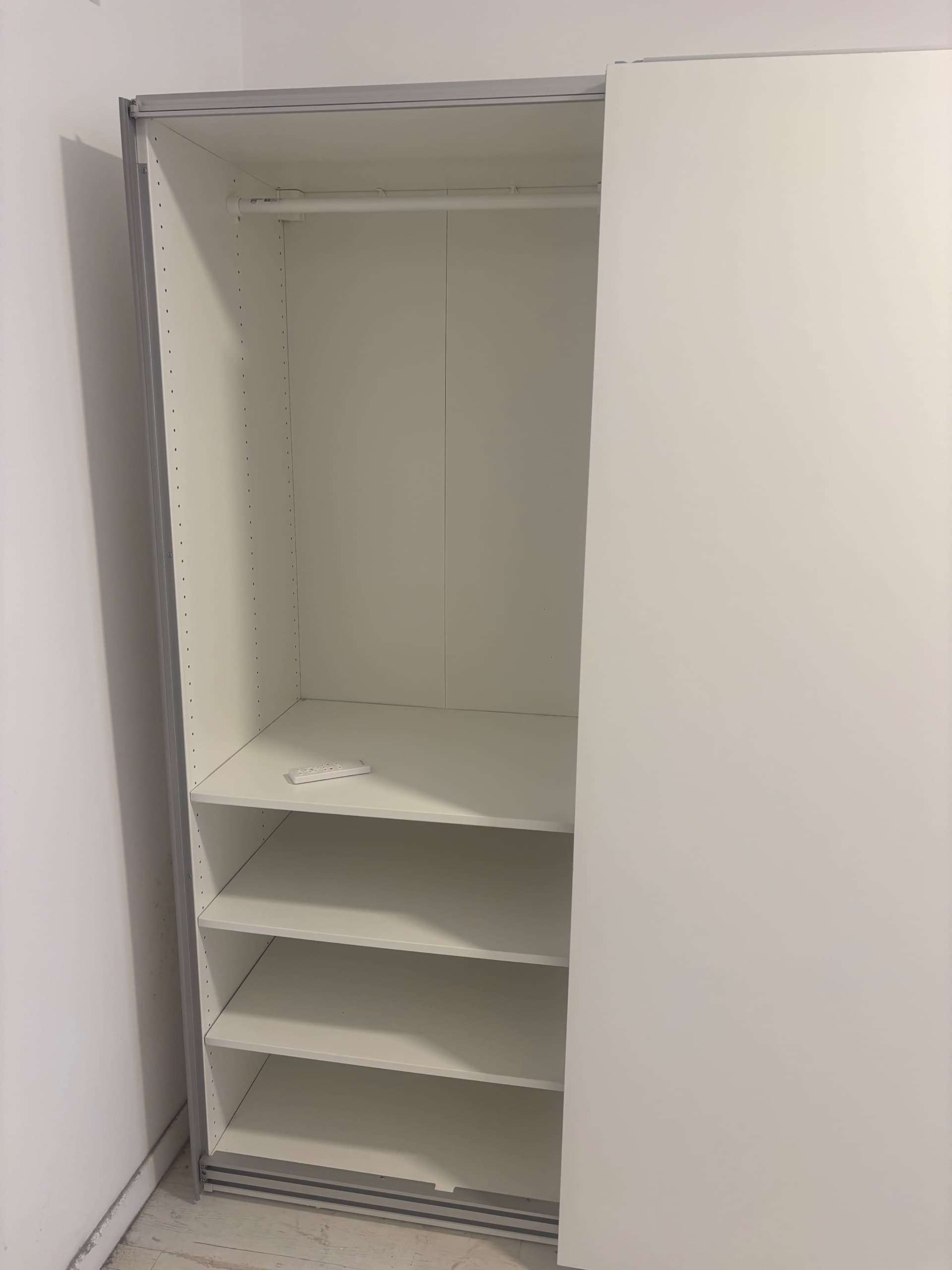 PAX 2 estruturas roupeiro, branco, 200x58x236 cm