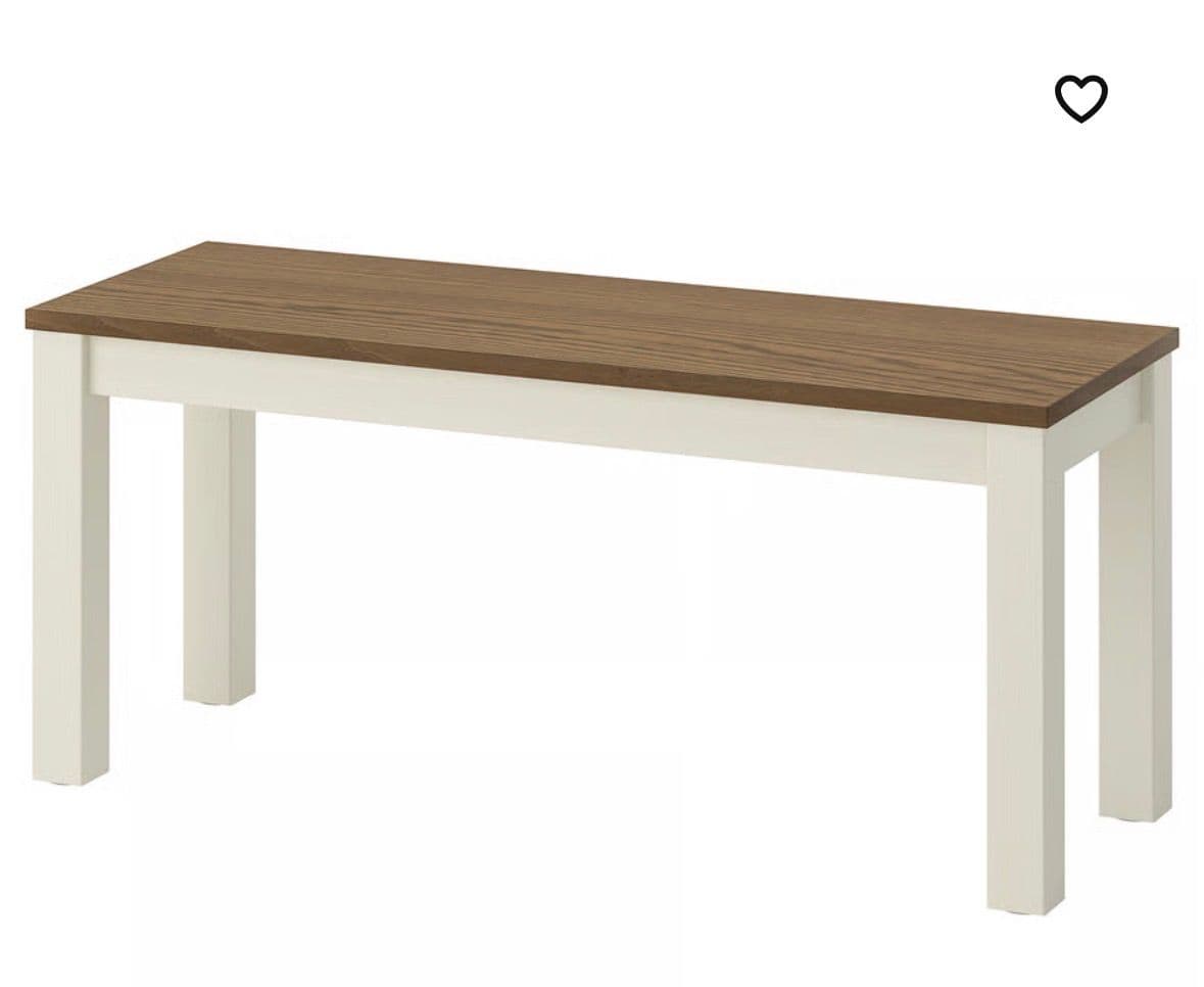 ÅLHULT bench, beige/brown, 103x36 cm