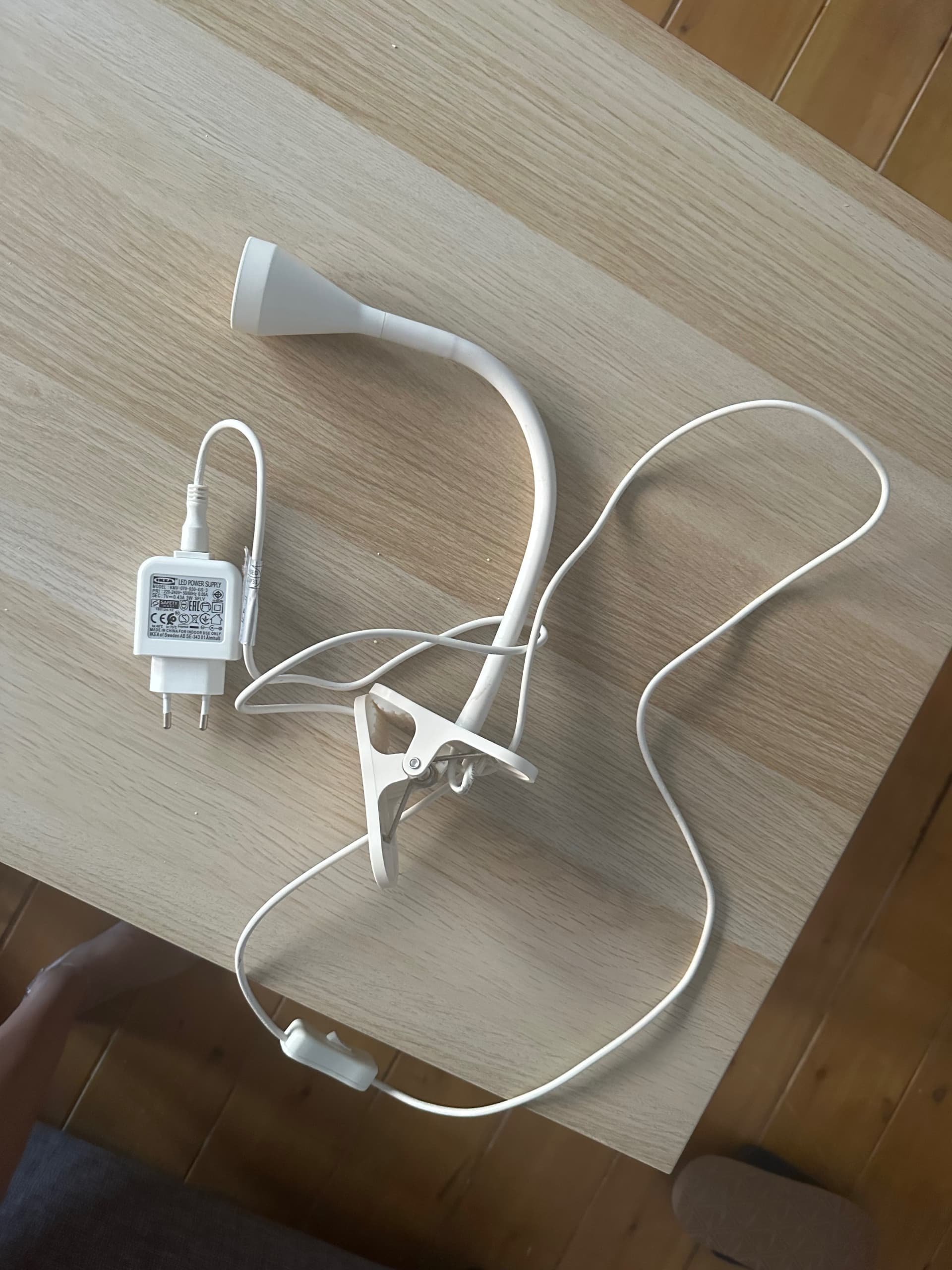 NÄVLINGE Projetor LED de parede/mola, branco