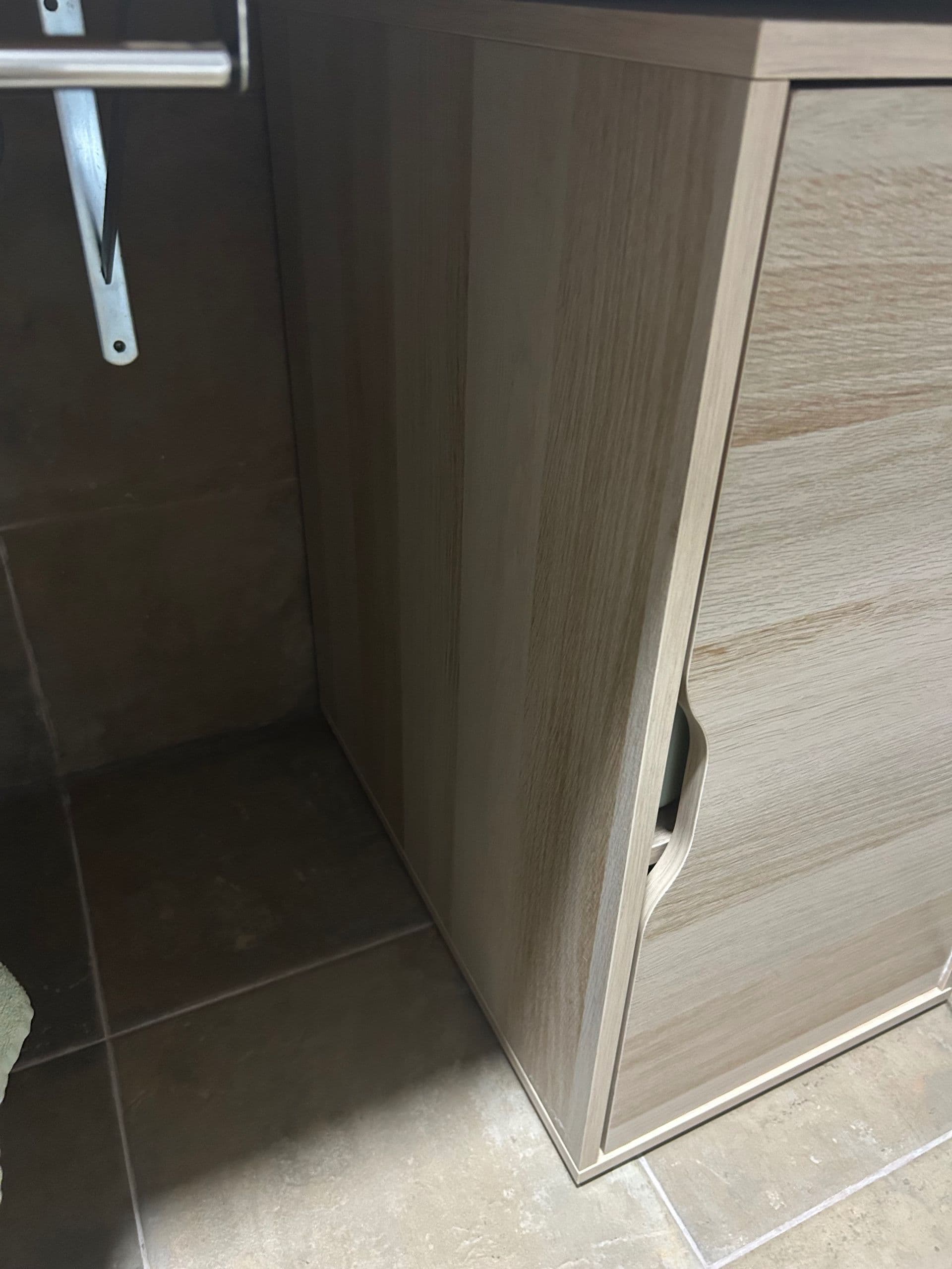 ALEX storage unit, white stained/oak effect, 36x70 cm
