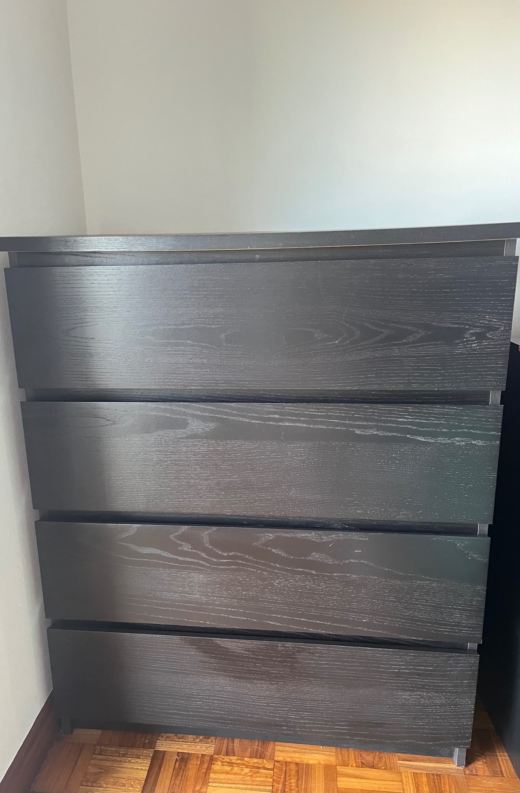 MALM Cómoda c/4 gavetas, pret-cast, 80x100 cm
