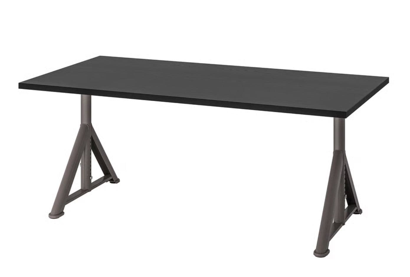 IDÅSEN desk sit/stand, black/dark grey, 160x80 cm