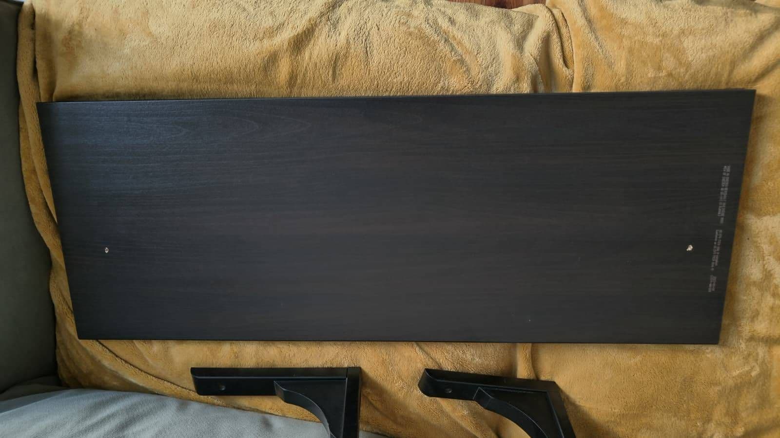 BERGSHULT / RAMSHULT wall shelf, brown-black, 80x20 cm