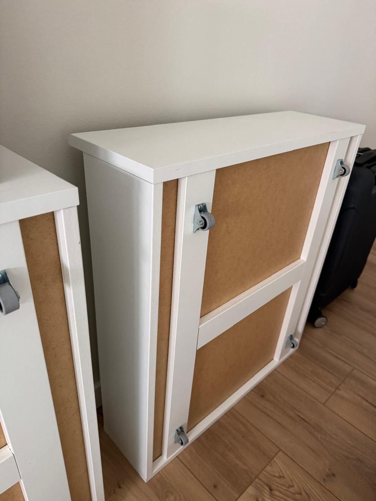 SONGESAND Caixa arrumação p/cama, conj. 2, branco, 200 cm