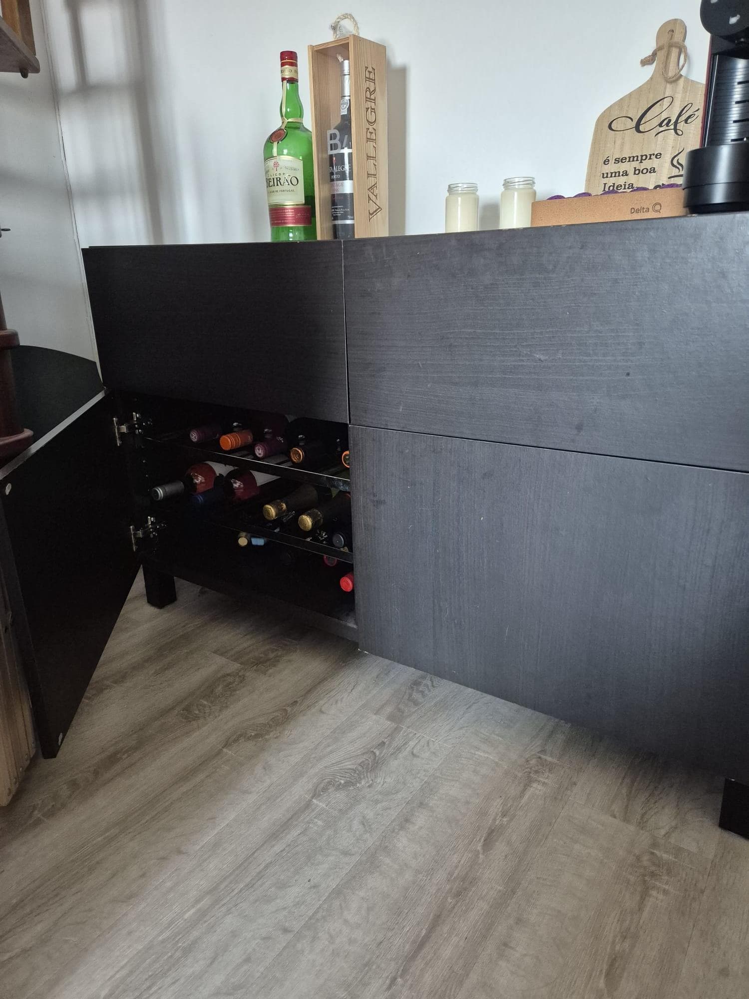 BESTÅ comb arrumação c/portas/gavetas, preto-castanho/Lappviken/Stubbarp preto-castanho, 120x42x74 cm