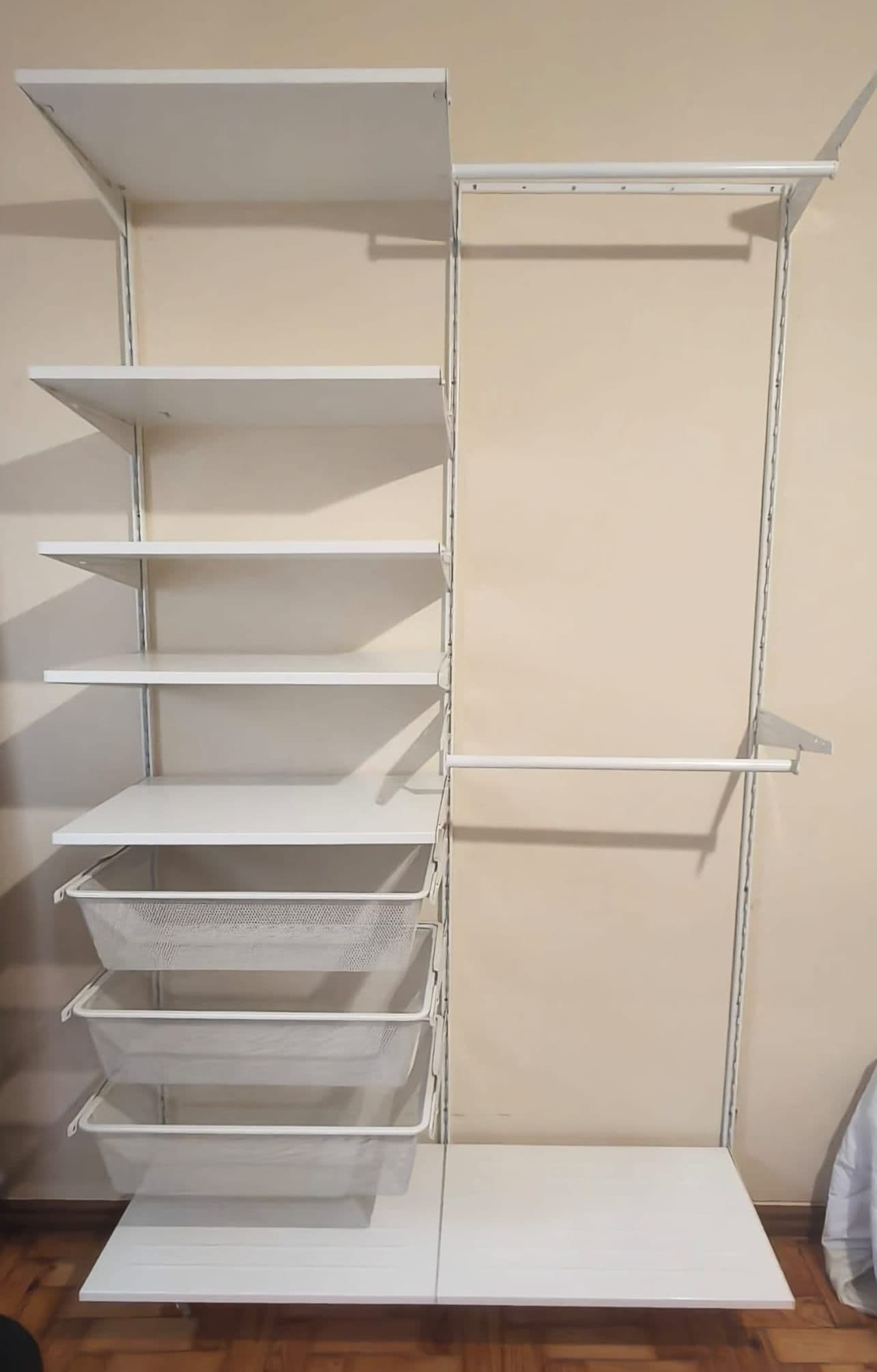 BOAXEL wardrobe combination, white, 125x40x201 cm