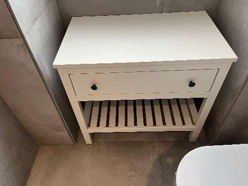 HEMNES Open wash-stand with 1 drawer, white, 82x48x76 cm