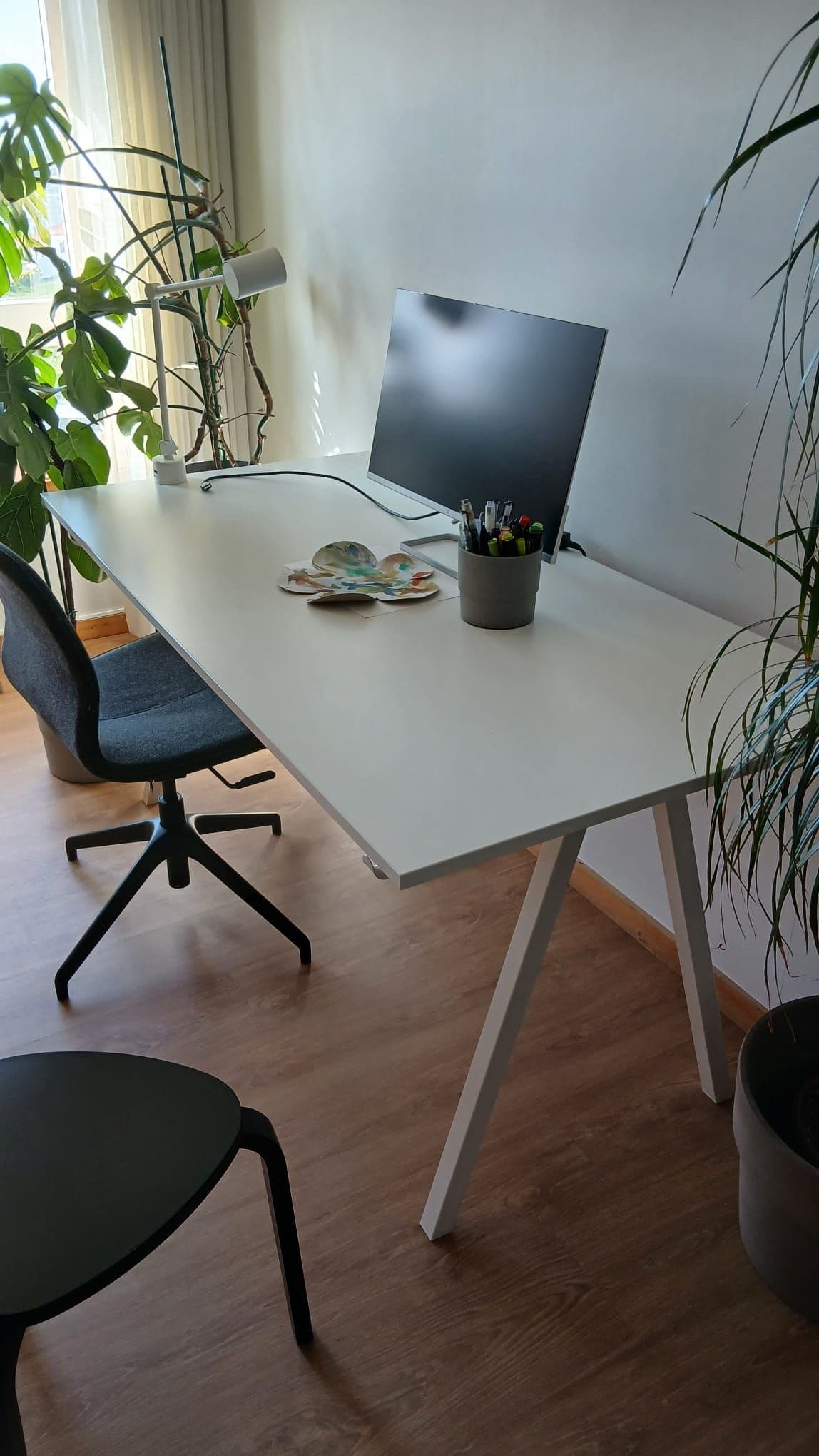 TROTTEN desk, white, 160x80 cm