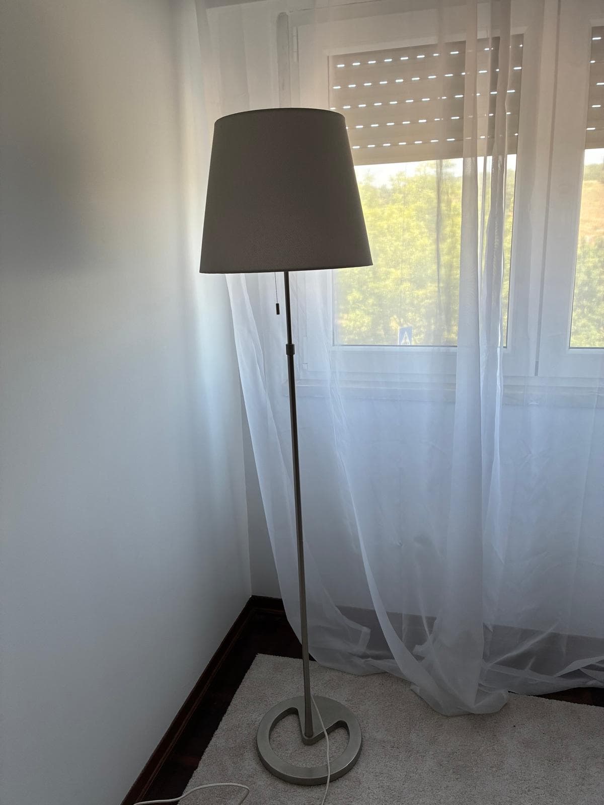 NYFORS Candeeiro de pé, niquelado branco