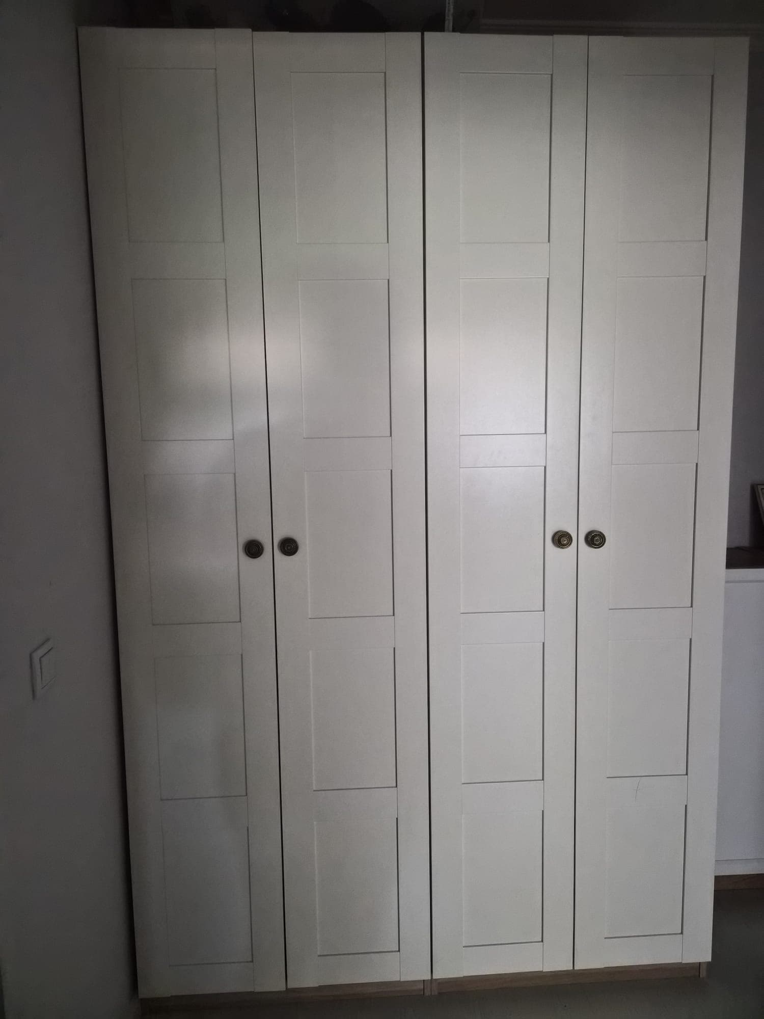 4 PORTAS BERGSBO door with hinges, white, 37x229 cm