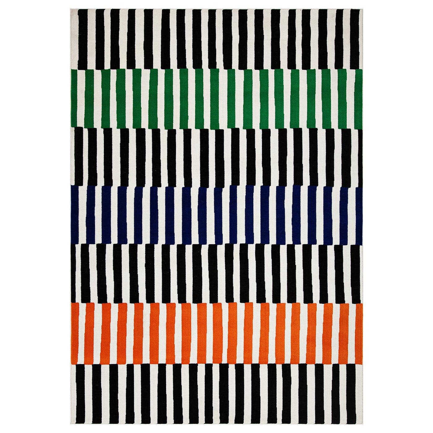 VÄNDPLATS rug, low pile, multicolour/stripe, 170x240 cm