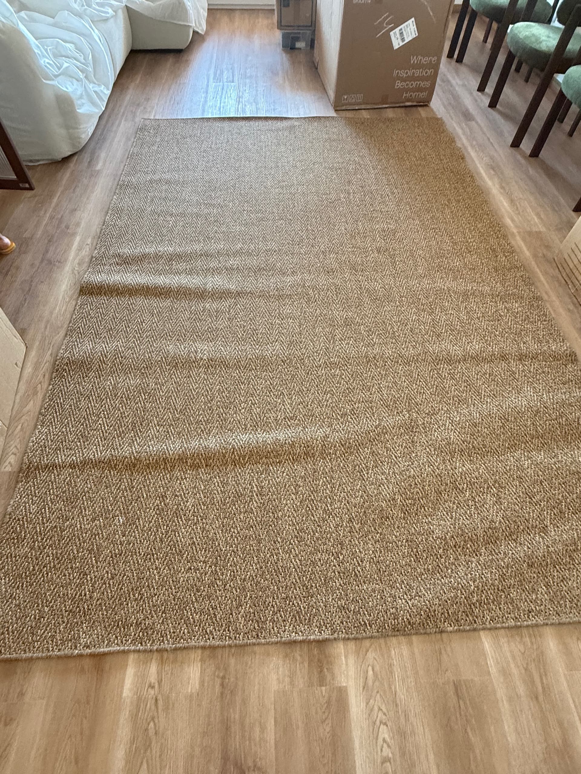 LYDERSHOLM rug flatwoven, in/outdoor, medium brown, 80x150 cm