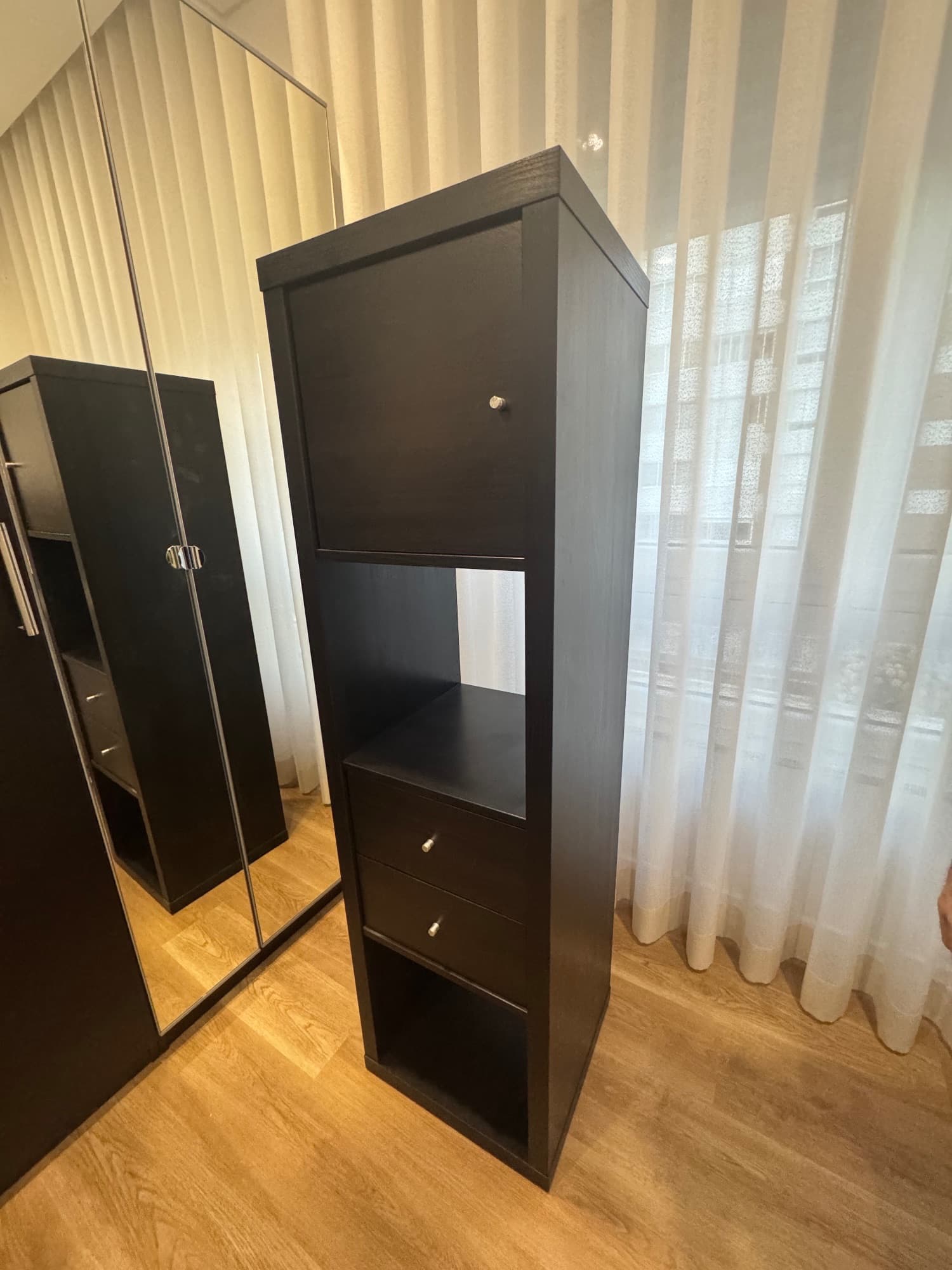 EXPEDIT shelving unit, black-brown