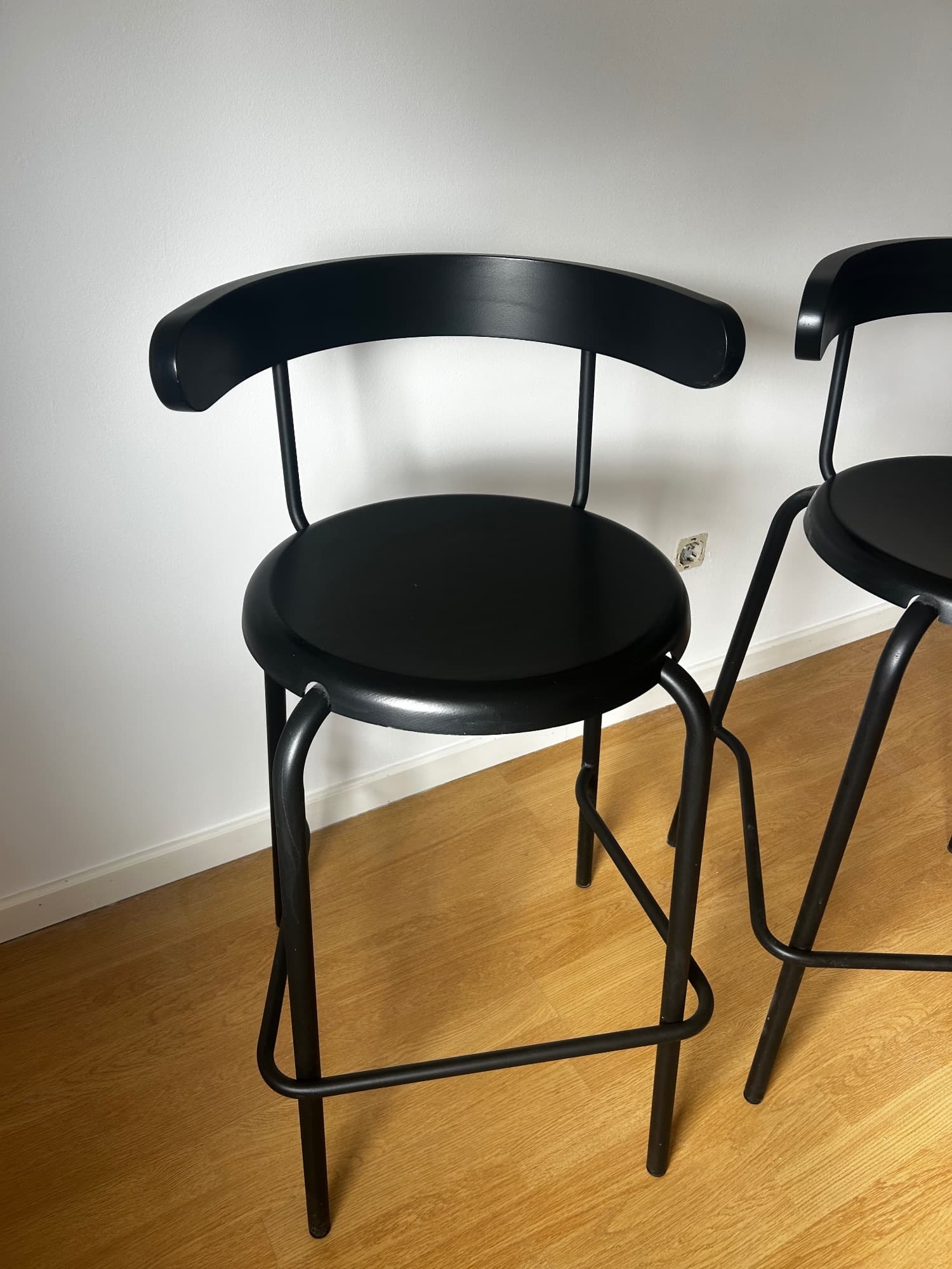 YNGVAR bar stool, anthracite, 75 cm