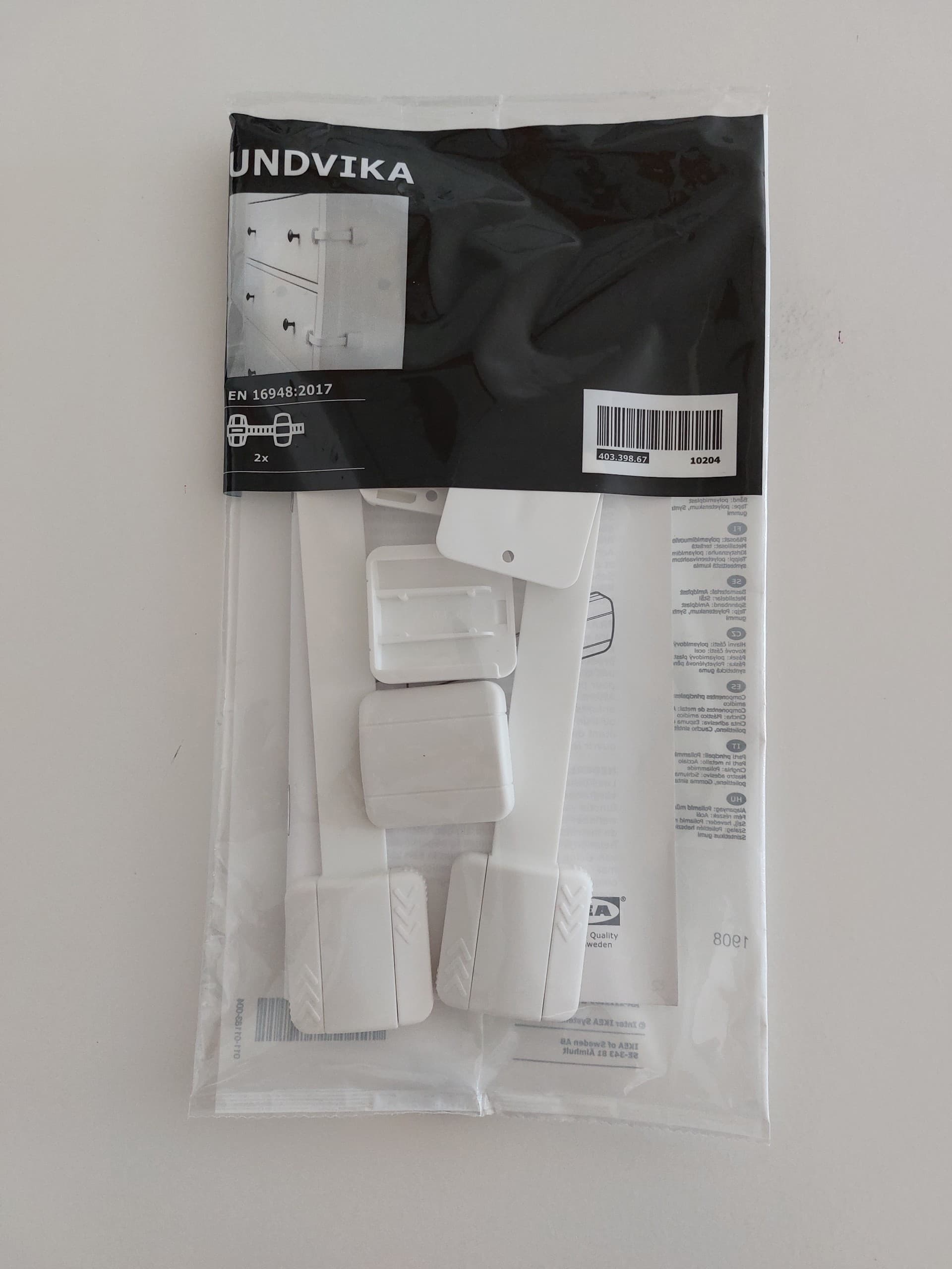 UNDVIKA BRANCO Multi latch, white, Package quantity: 2 pack